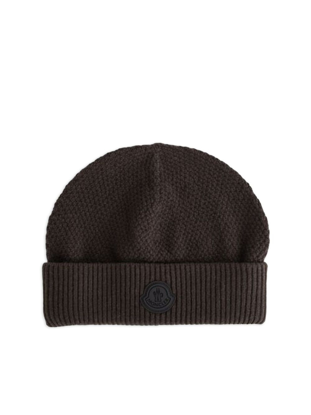 logo-patch ribbed-brim beanie - 1