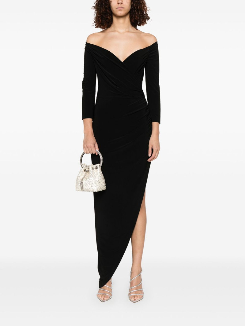 NORMA KAMALI side-drape off-shoulder gown outlook