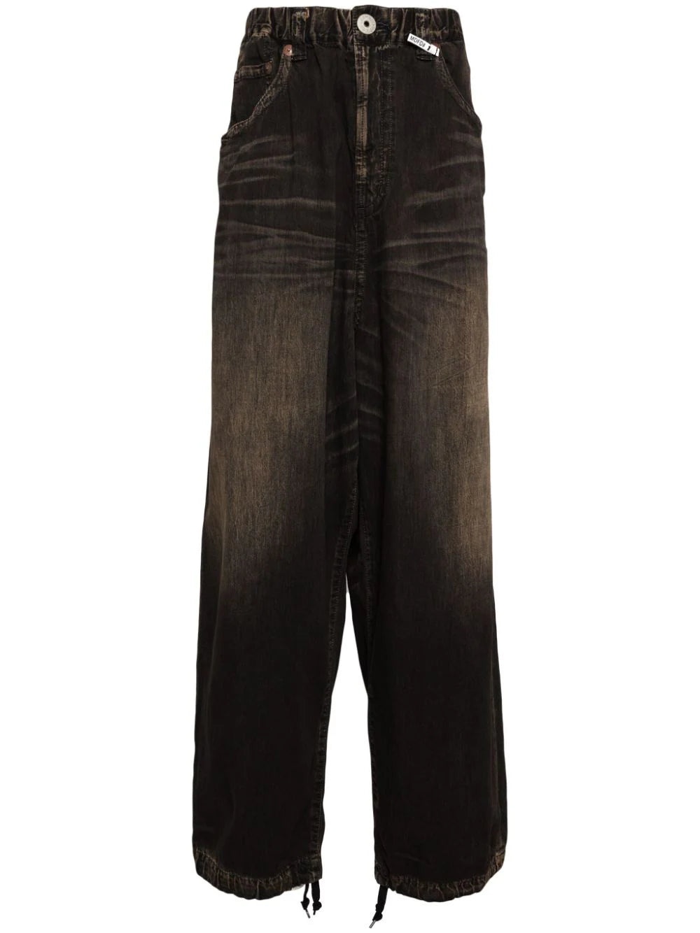 LOGO-PATCH STRAIGHT-LEG JEANS - 1
