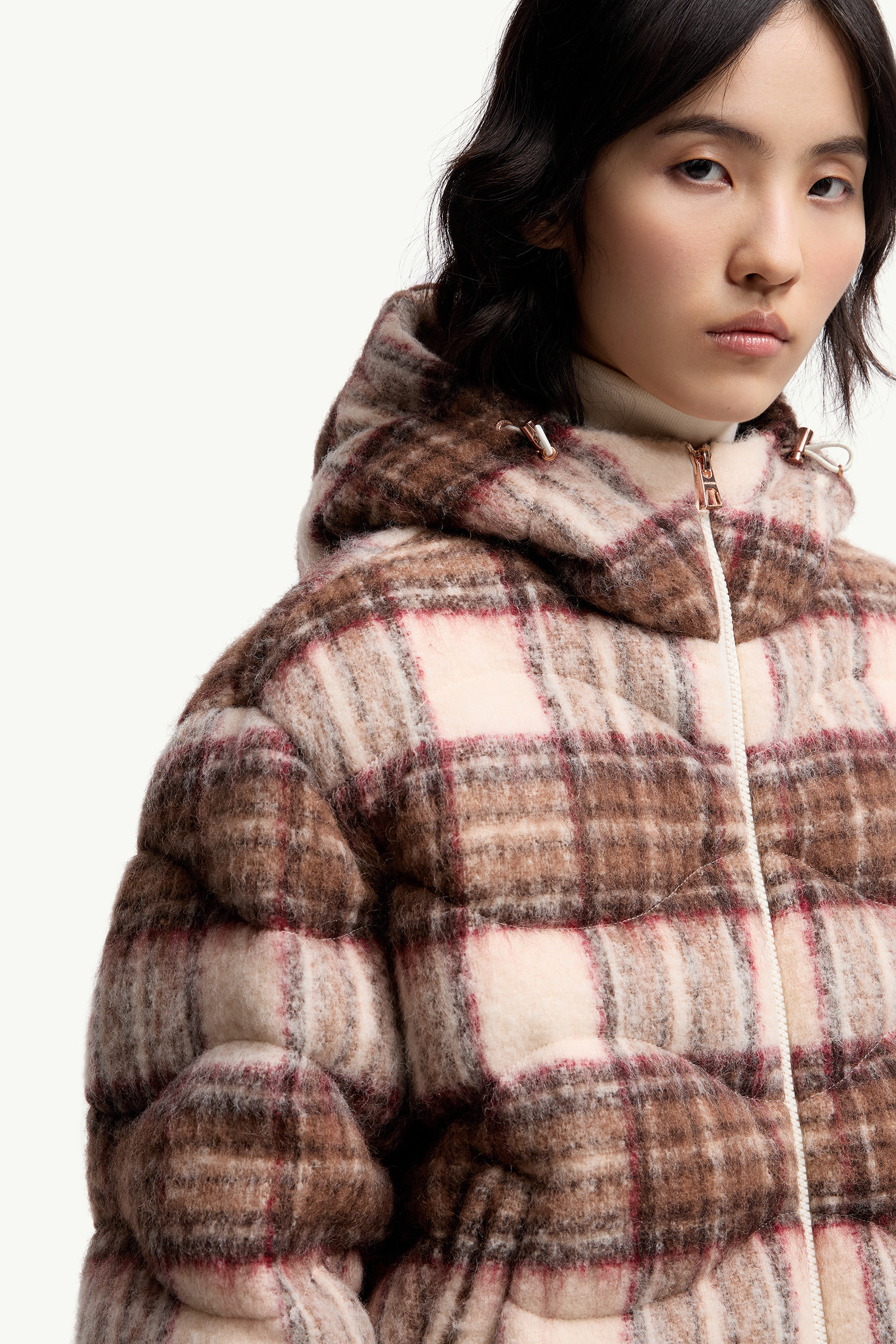 Cervi Wool Blend Hooded Short Down Jacket - 6
