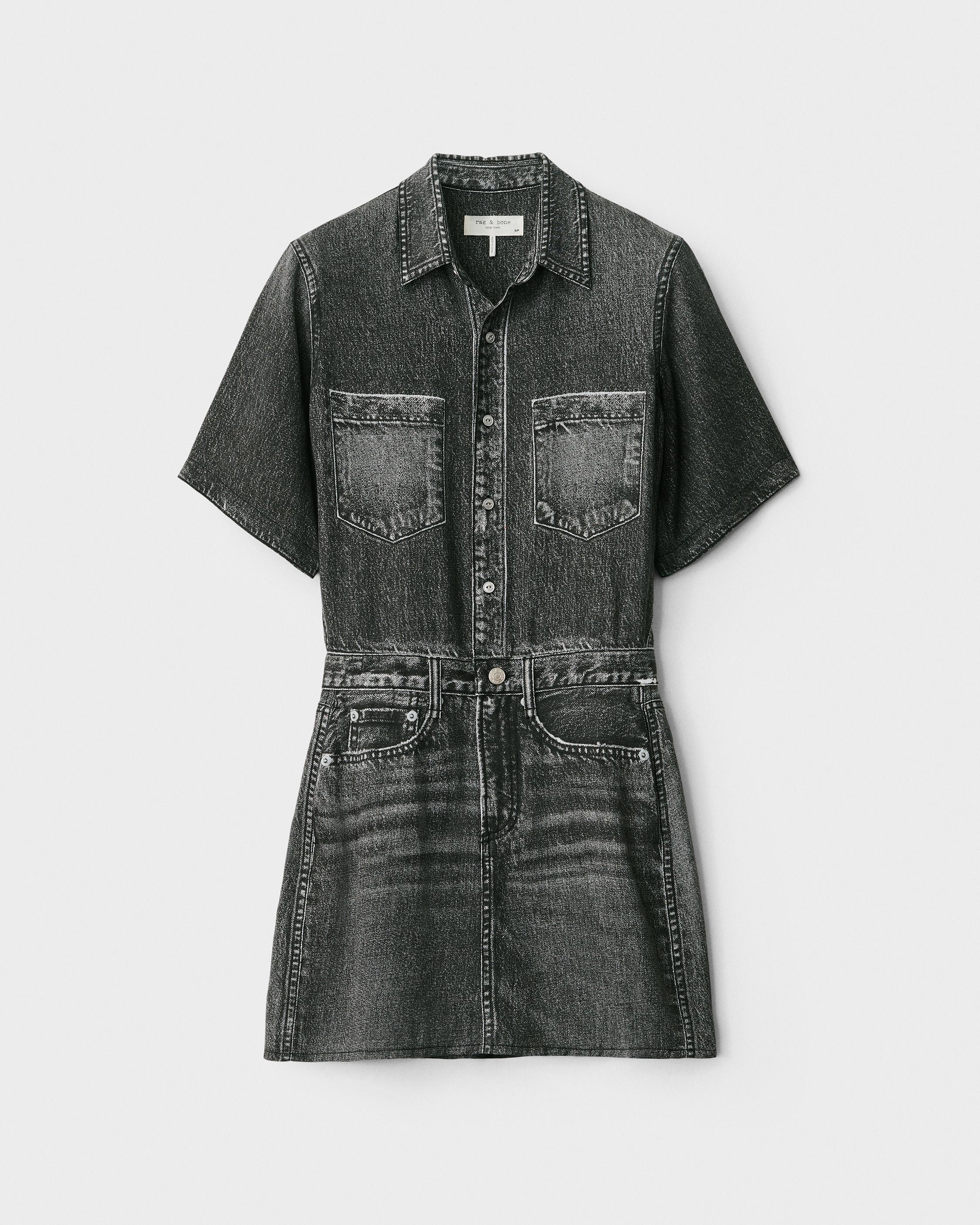 Liquid Miramar Mini Dress
Printed Tencel Tromp L'oeil Dress - 2