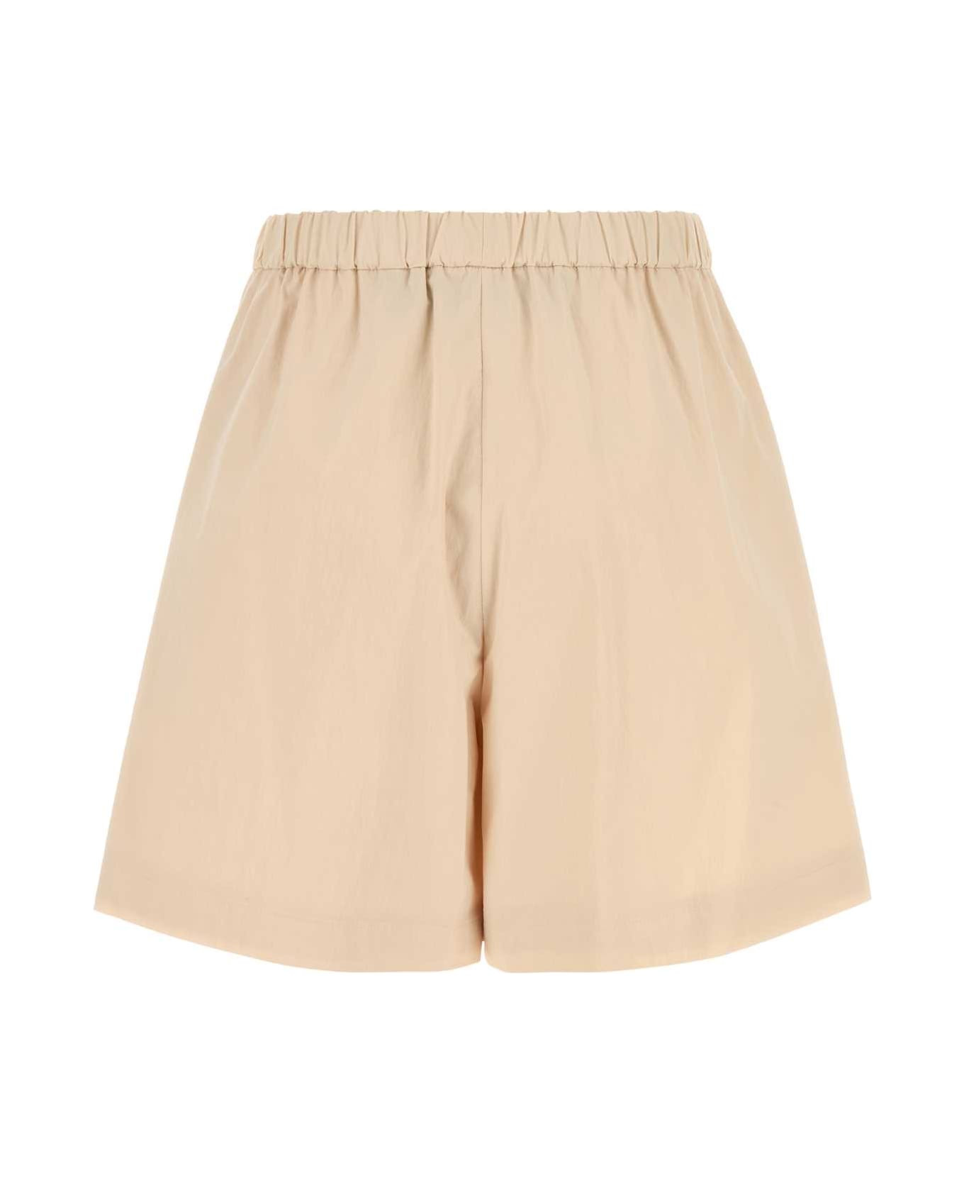 Light Pink Stretch Cotton Blend Shorts - 2
