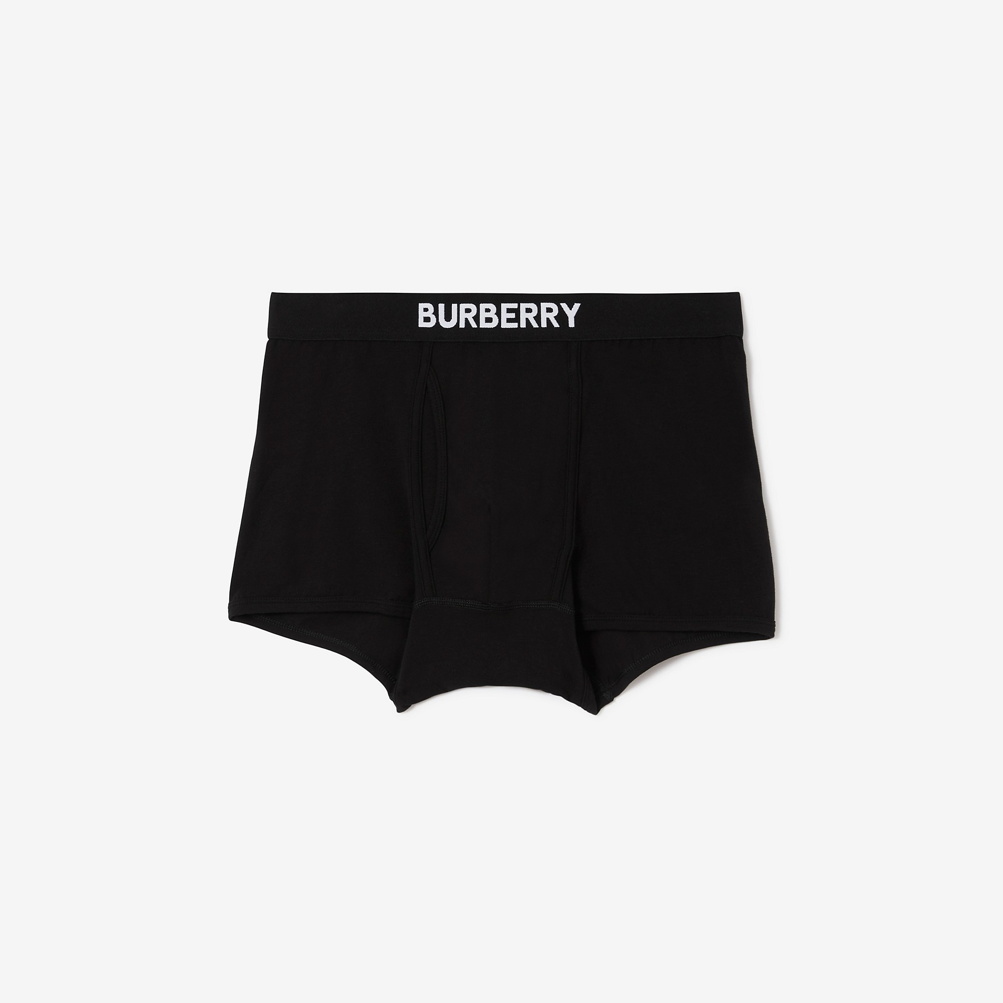 Logo Detail Stretch Cotton Boxer Shorts - 1