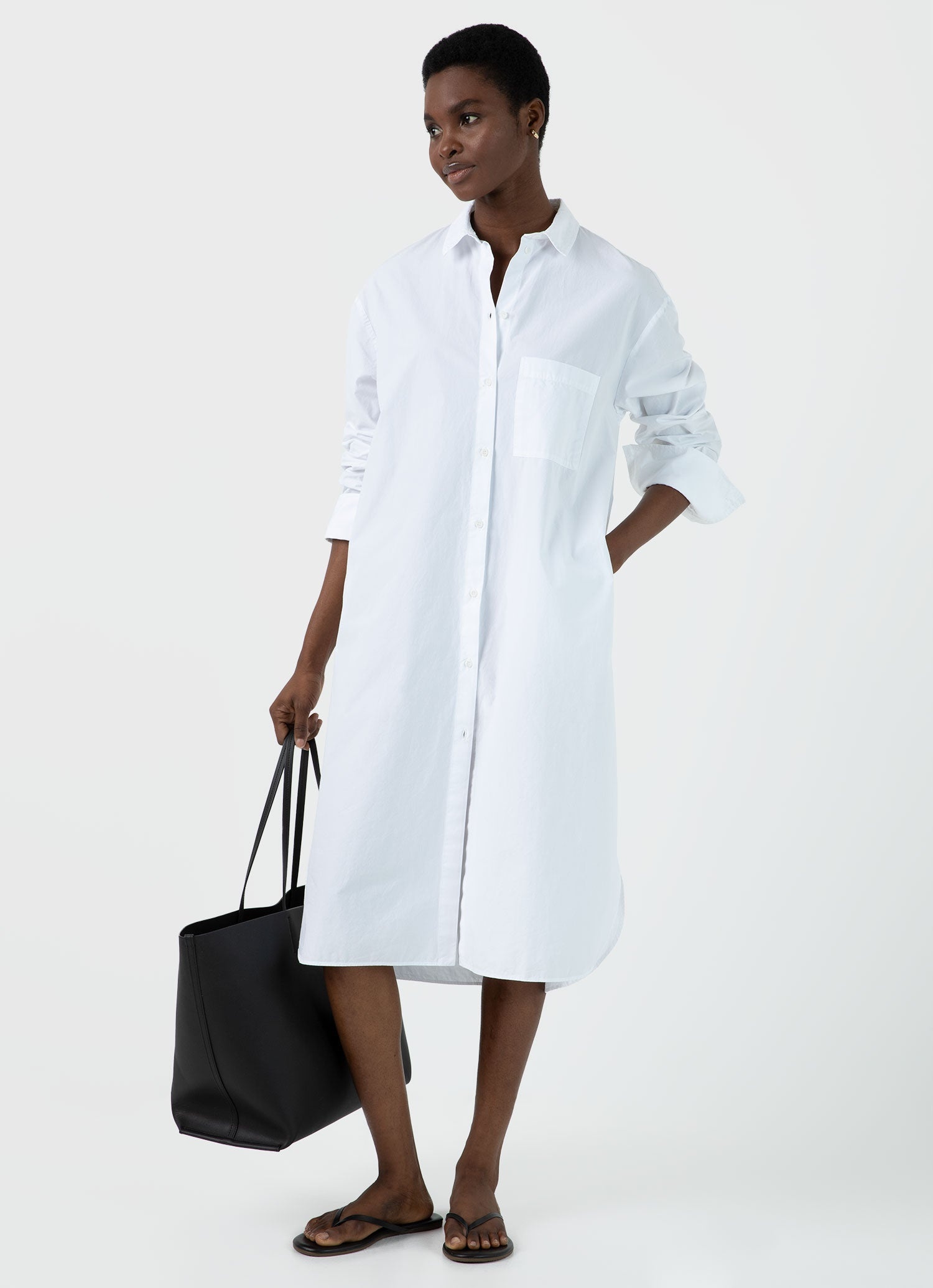 Cotton Poplin Shirt Dress - 2