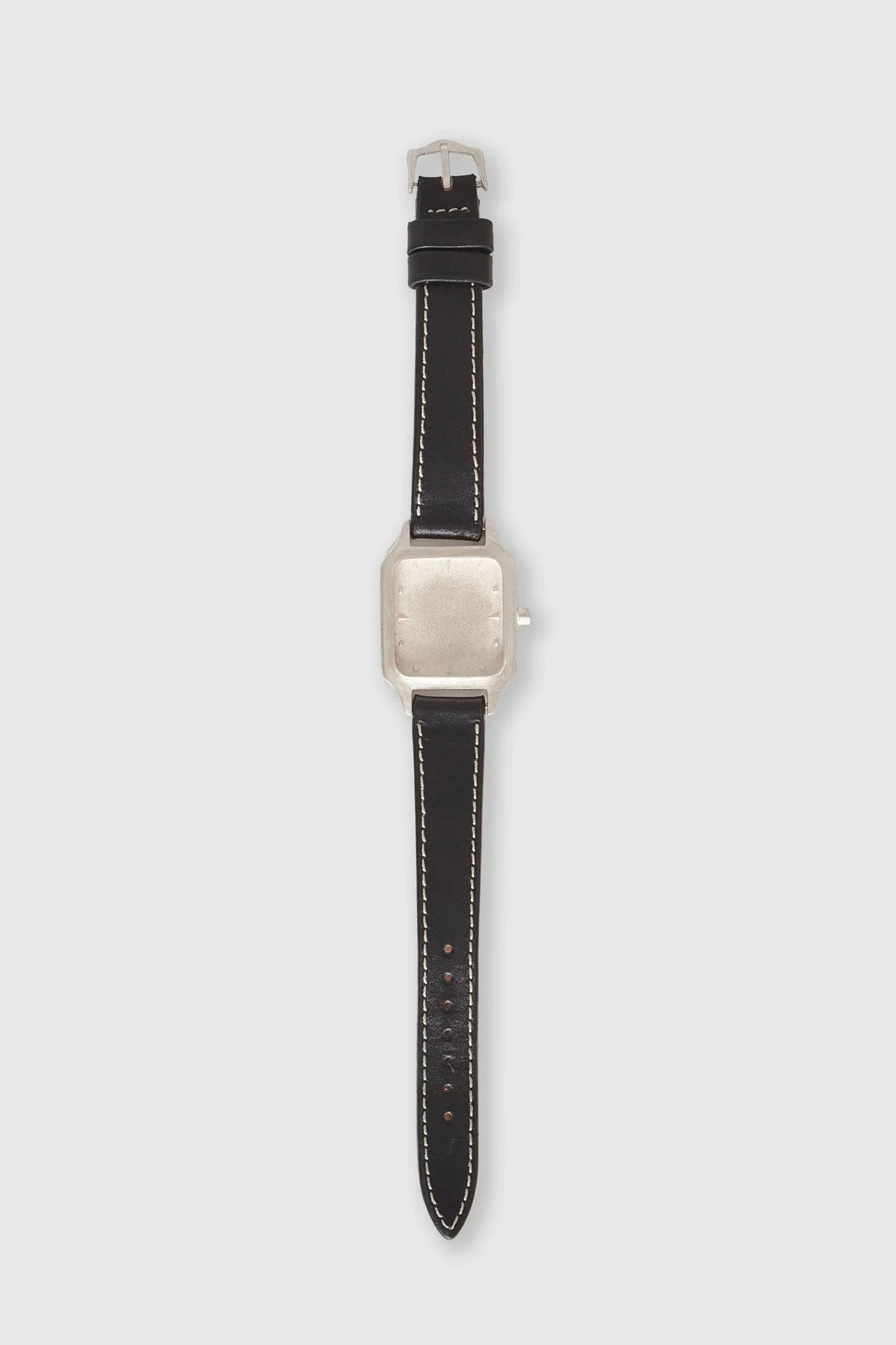 No Time Watch Sterling Silver Black Strap - 1