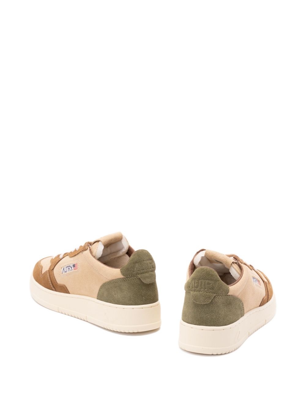 Medalist suede-panelled lace-up sneakers - 3