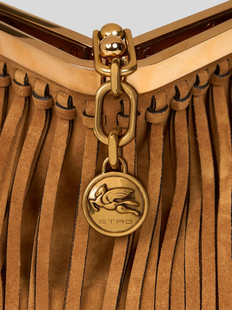 MEDIUM SUEDE VELA BAG WITH FRINGING 7