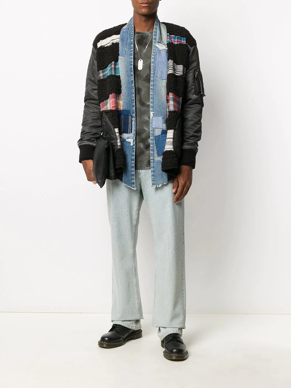 patchwork bomber jacket - 2