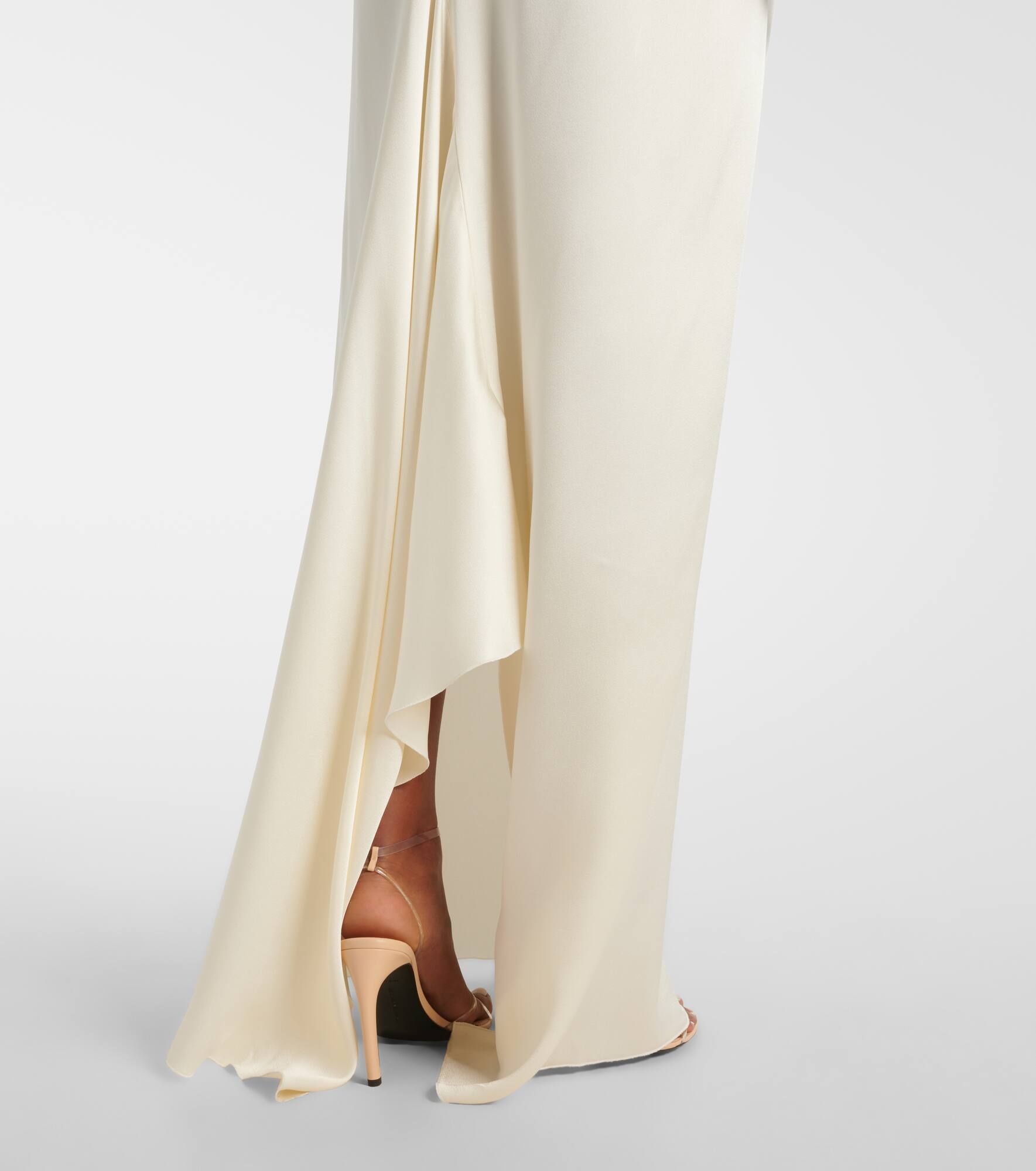 Draped satin gown - 6
