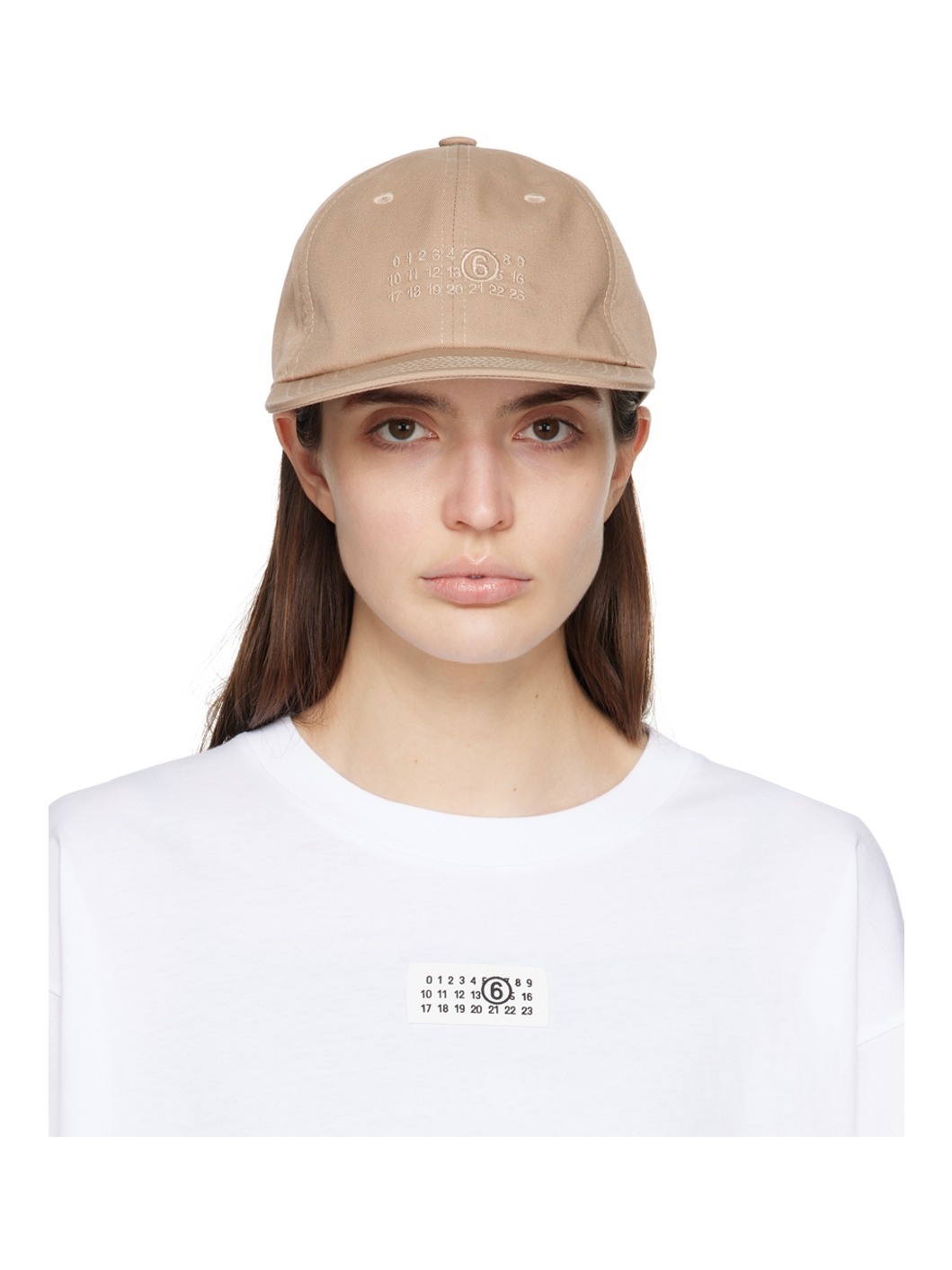 Beige Numeric Signature Cap - 1