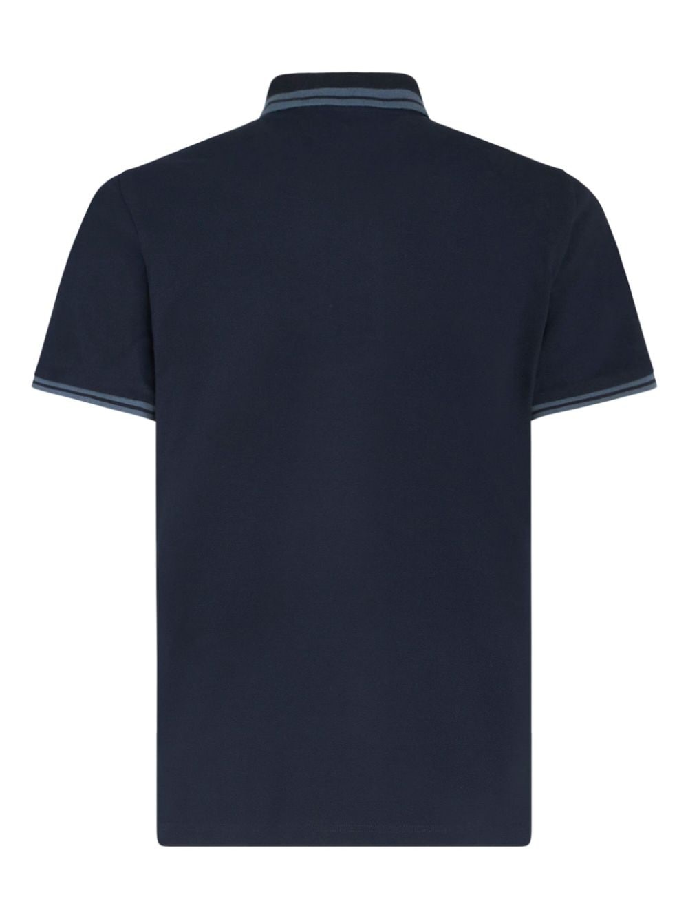 Pegaso-embroidered striped-trim polo shirt - 2