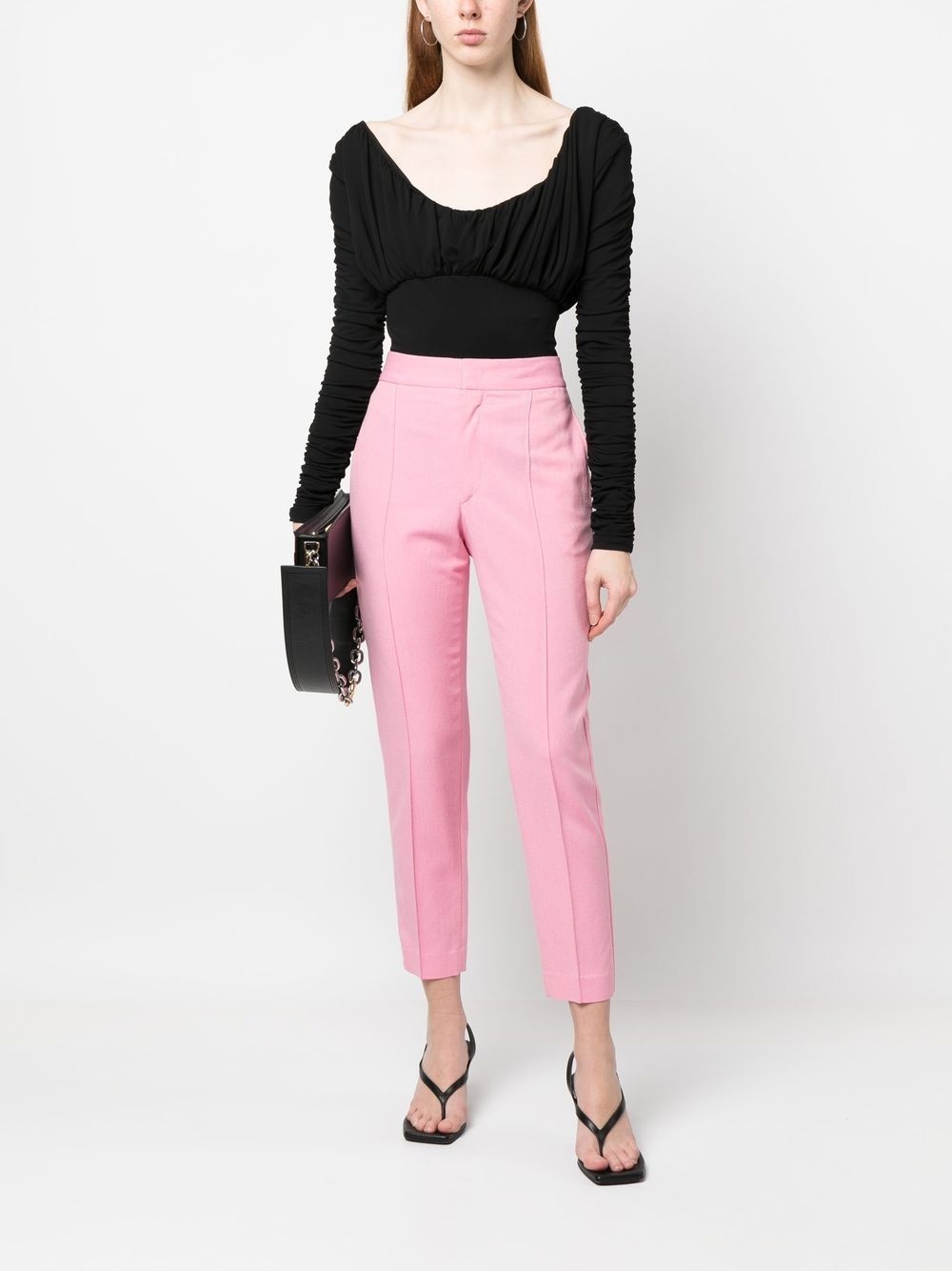 seam-detail cropped trousers - 2