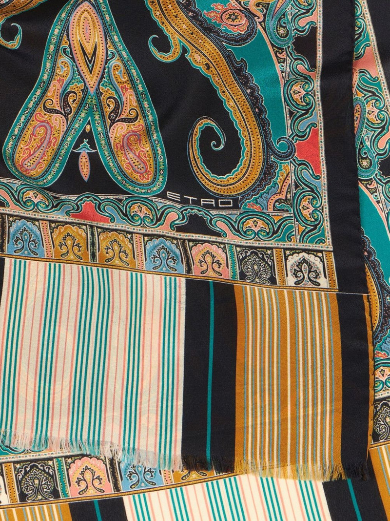 Etro paisley-print silk scarf outlook