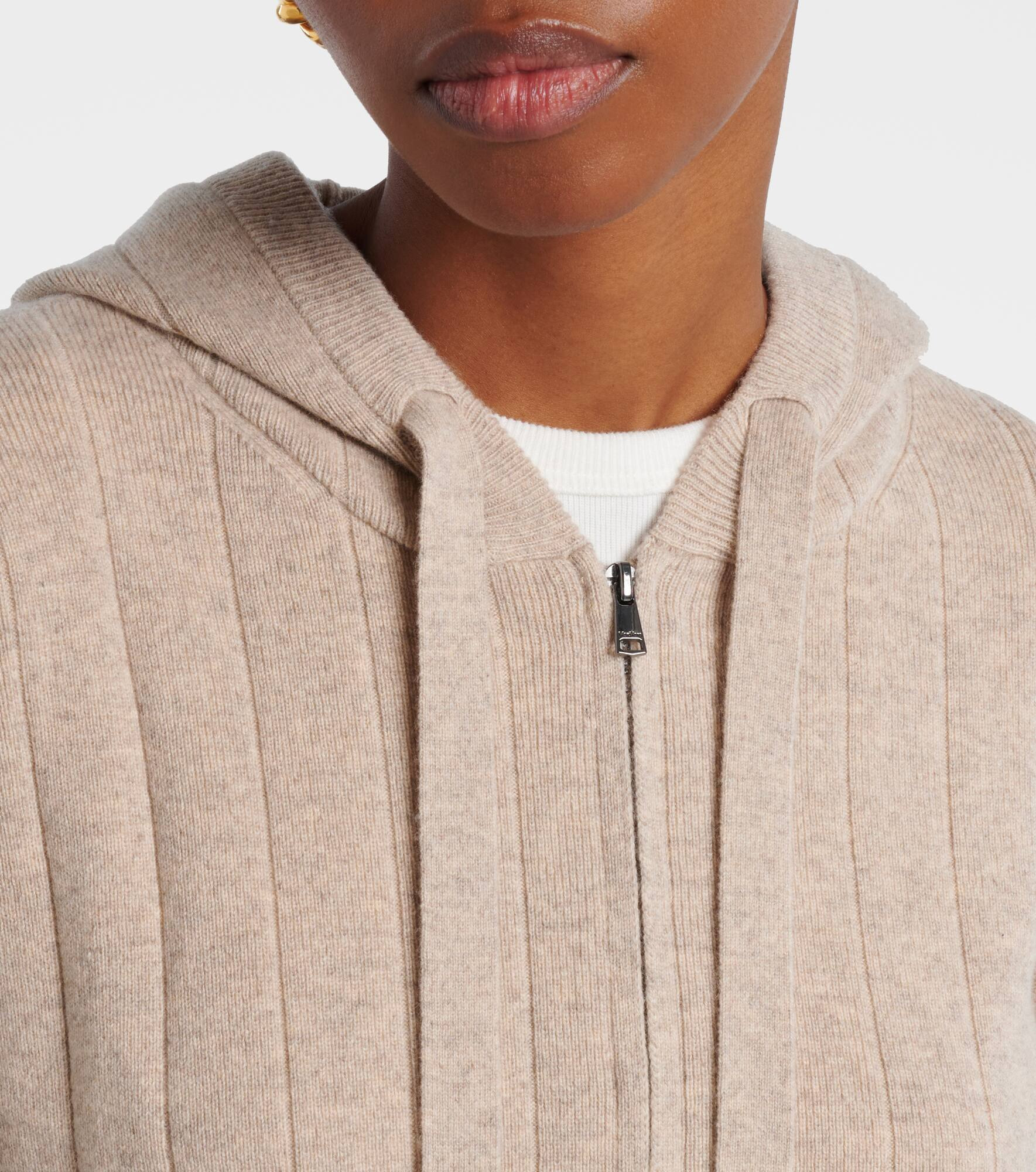 Rubiera cashmere zip-up hoodie - 4