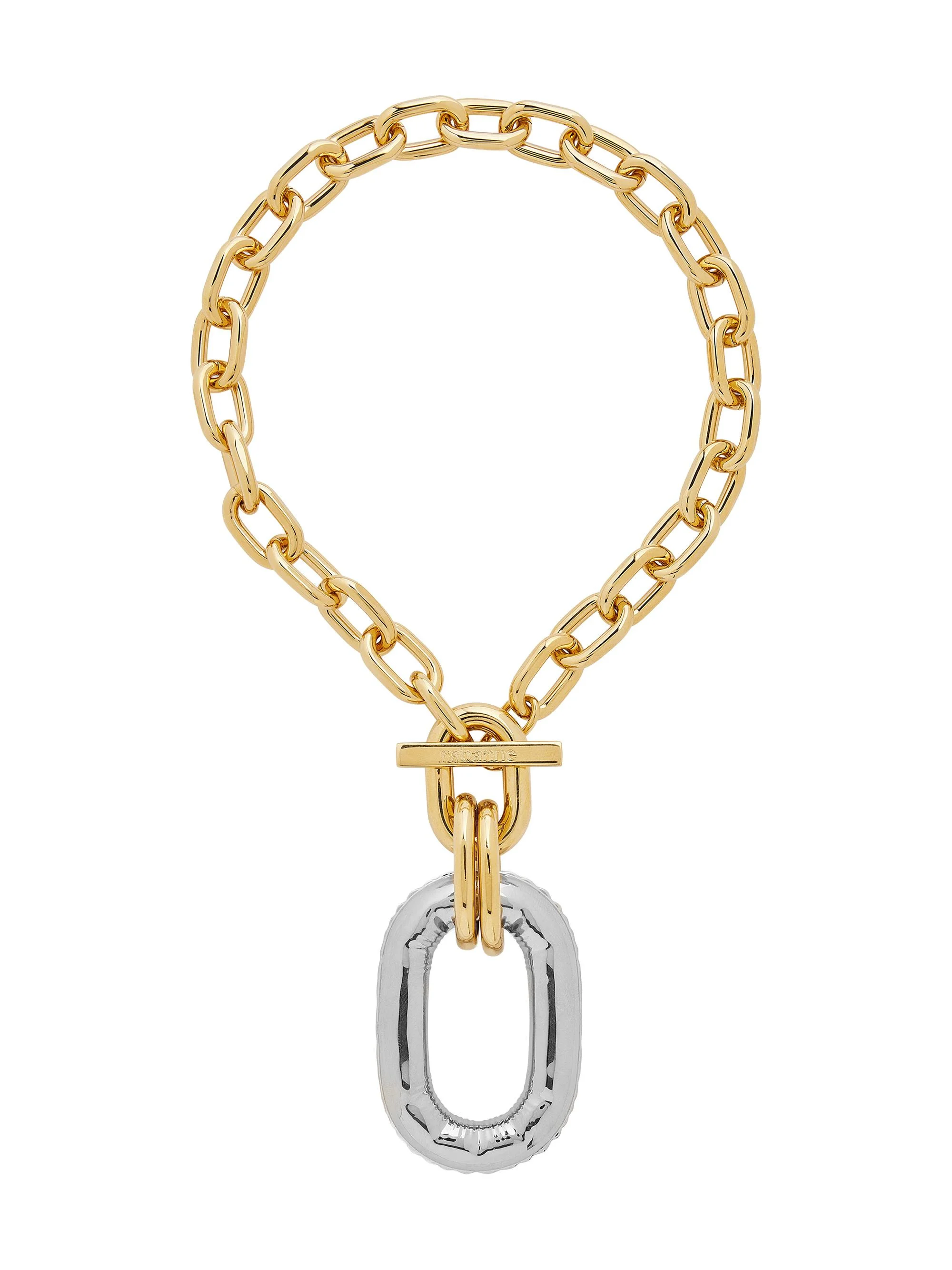 Women's Two-Tone Pendant Necklace - Gold Silver - 1