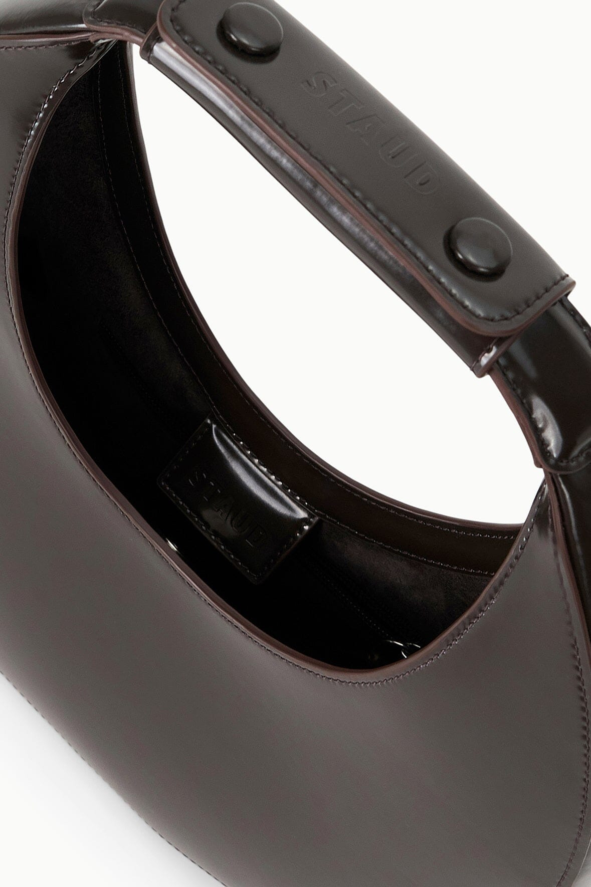 STAUD MOON TOTE BAG ESPRESSO LEATHER - 7