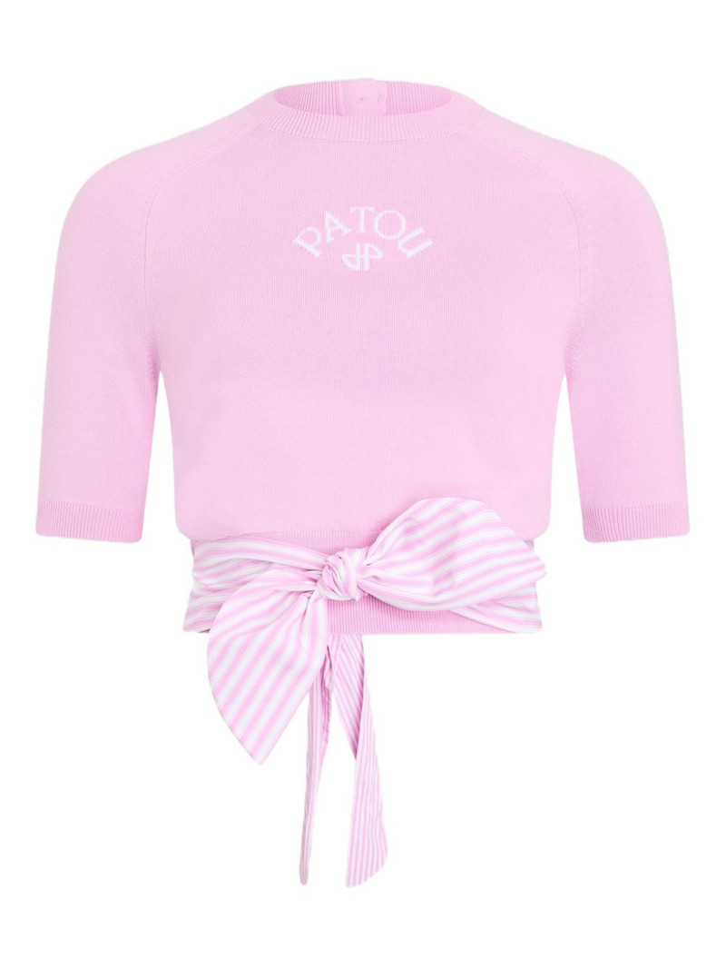 bow-detail logo T-shirt 1