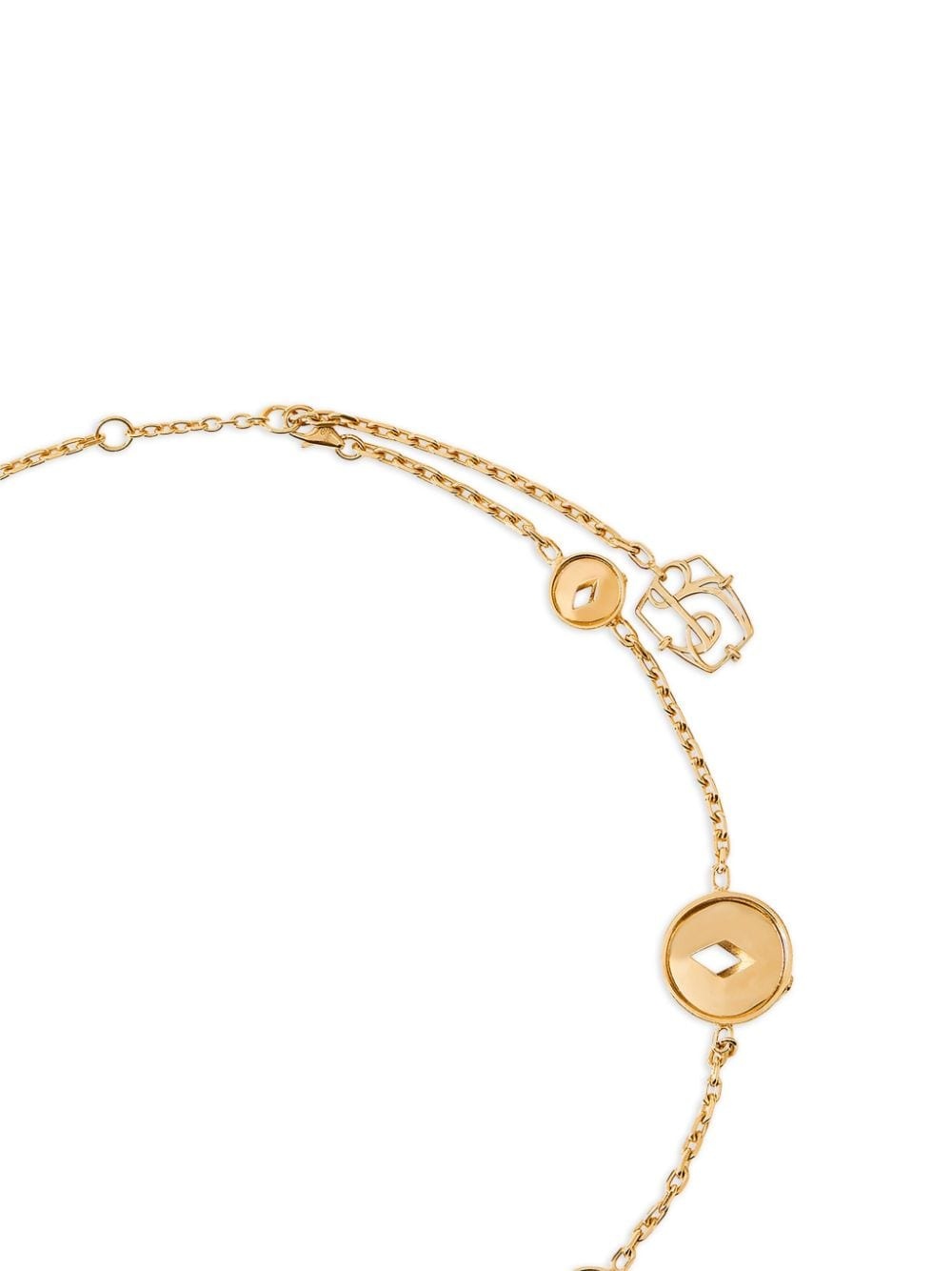 Hollow-medallion gold-plated necklace - 2