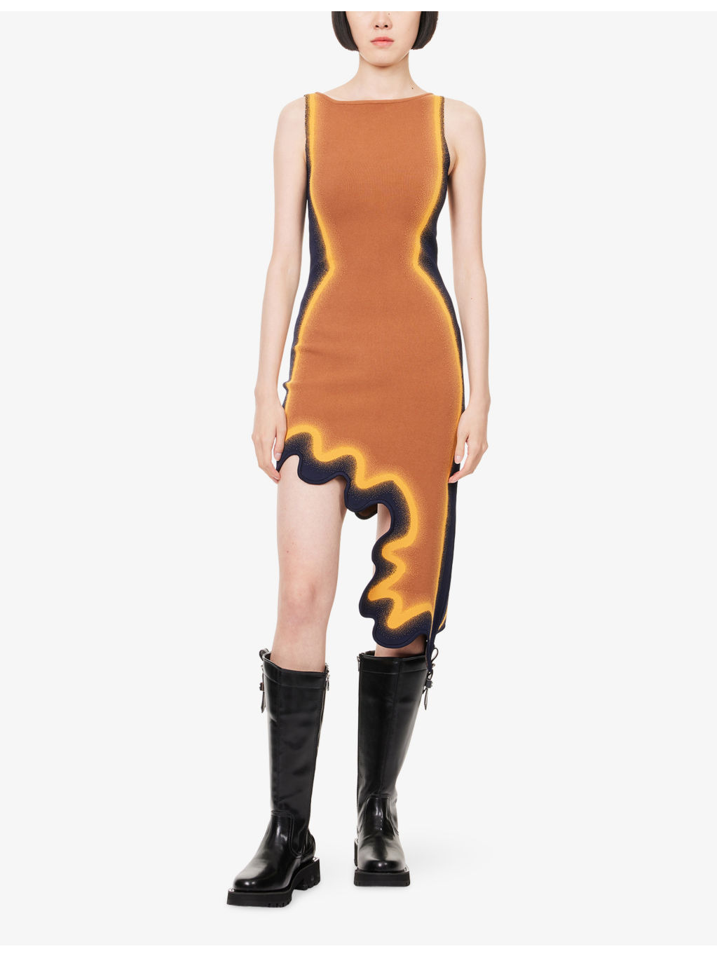 Aster Reversible Wavy Knit Mini Dress - 5
