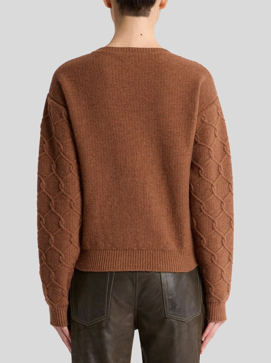 WOOL SWEATER WITH FLORAL EMBROIDERY - 5