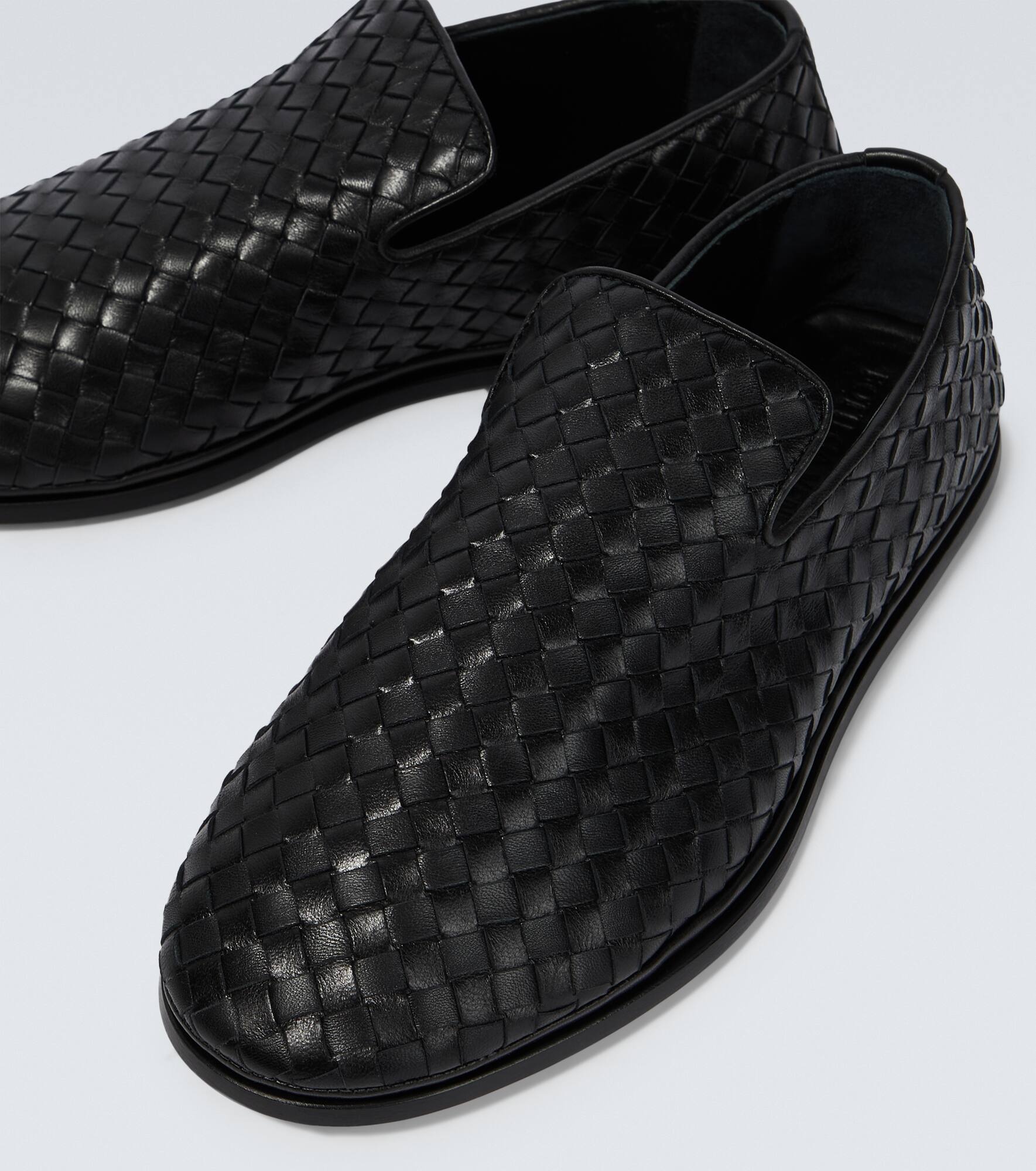 Intrecciato leather loafers - 3