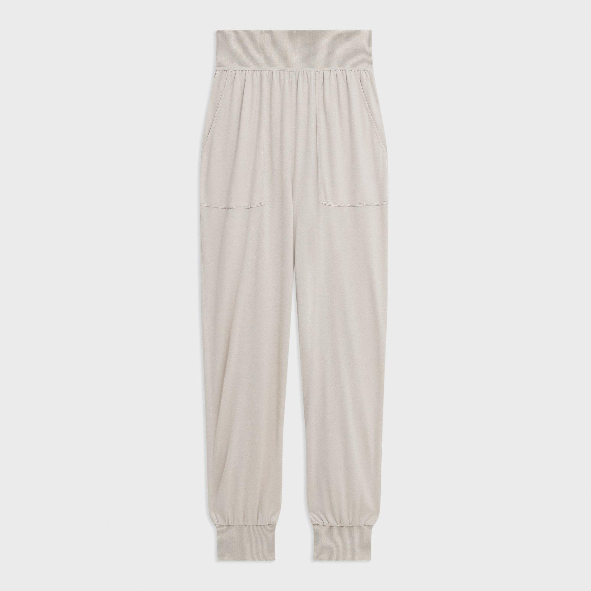 Ribbed Cuff Jogger in Silk-Modal - 1