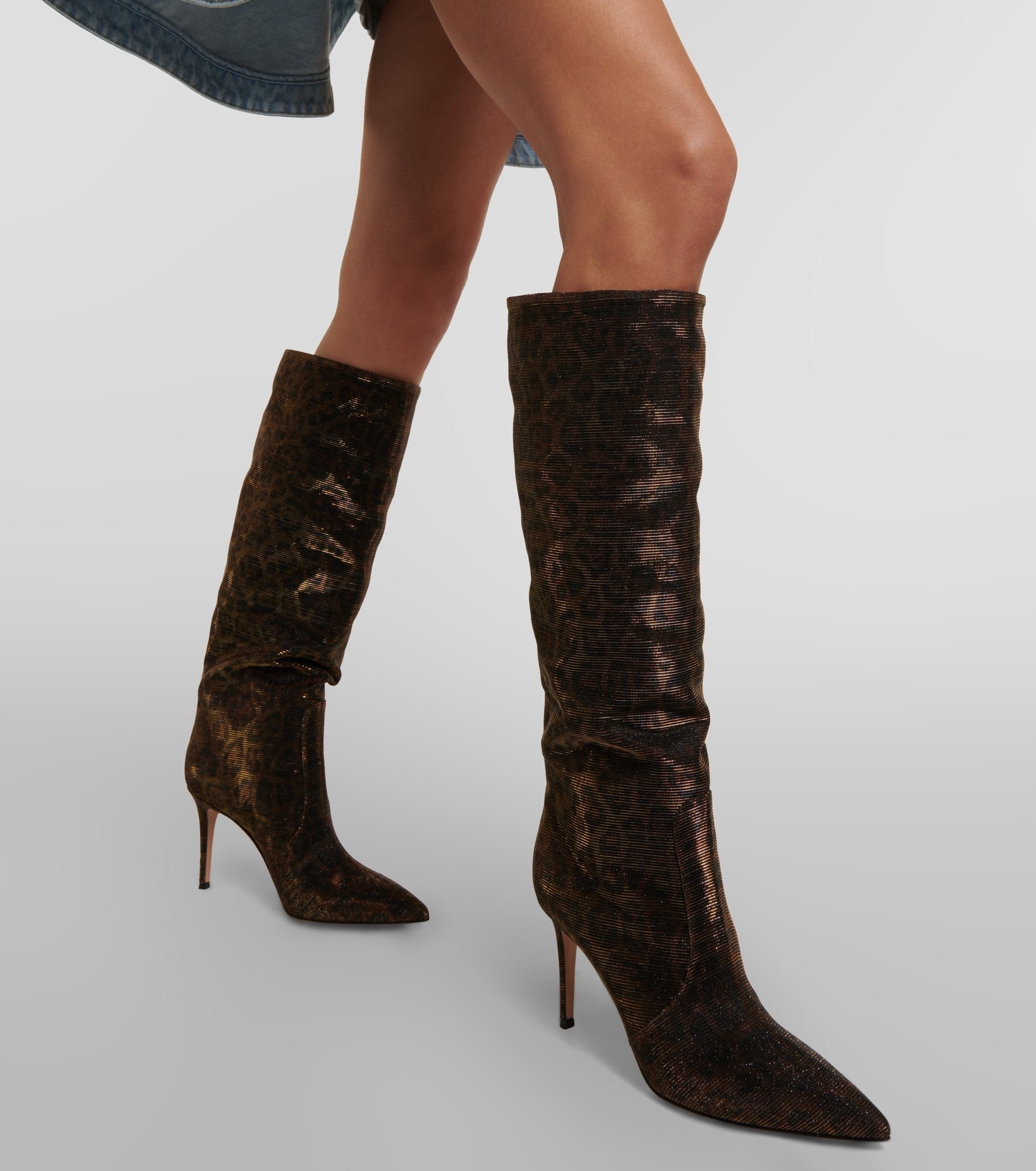 Hansen leopard-print knee-high boots - 4