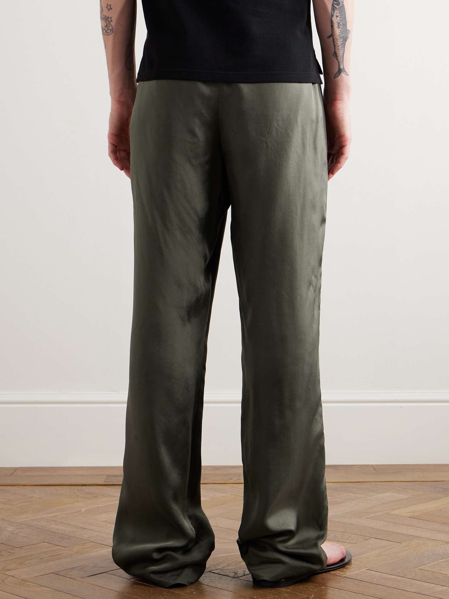 Straight-Leg Satin-Twill Trousers - 4