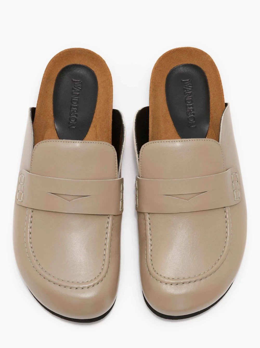MEN'S LEATHER LOAFER MULES - 4