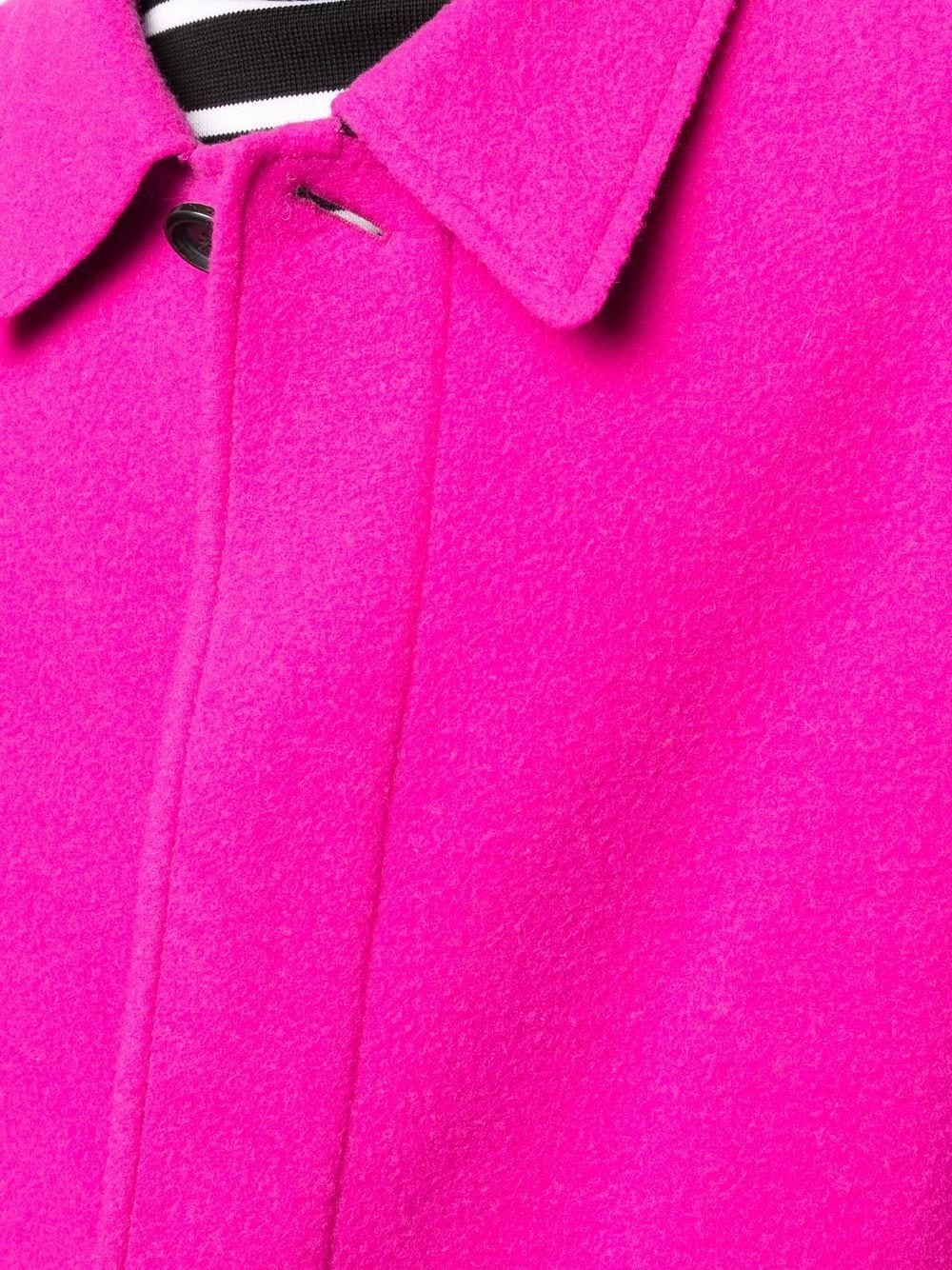 oversize wool single-breasted coat - 6