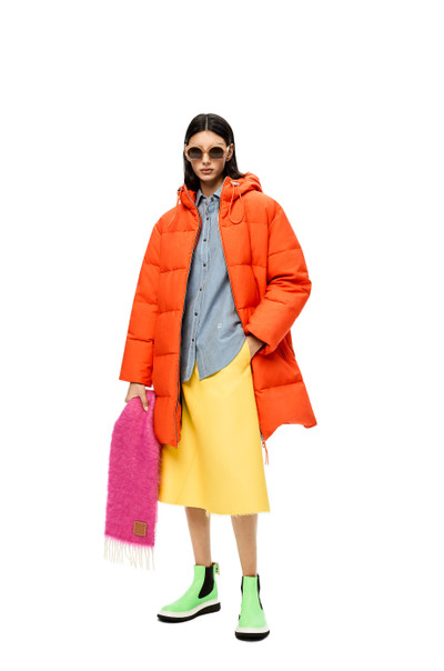 Loewe Long hooded puffer in cotton outlook