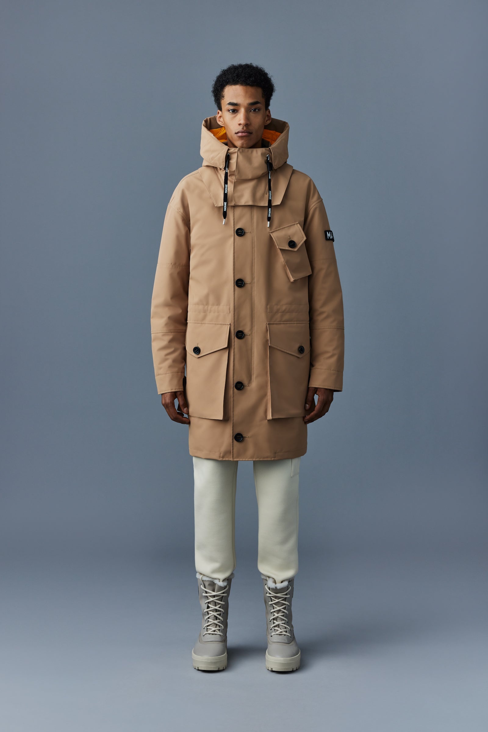 HARLEM Bonded Tech down parka with hood - 3