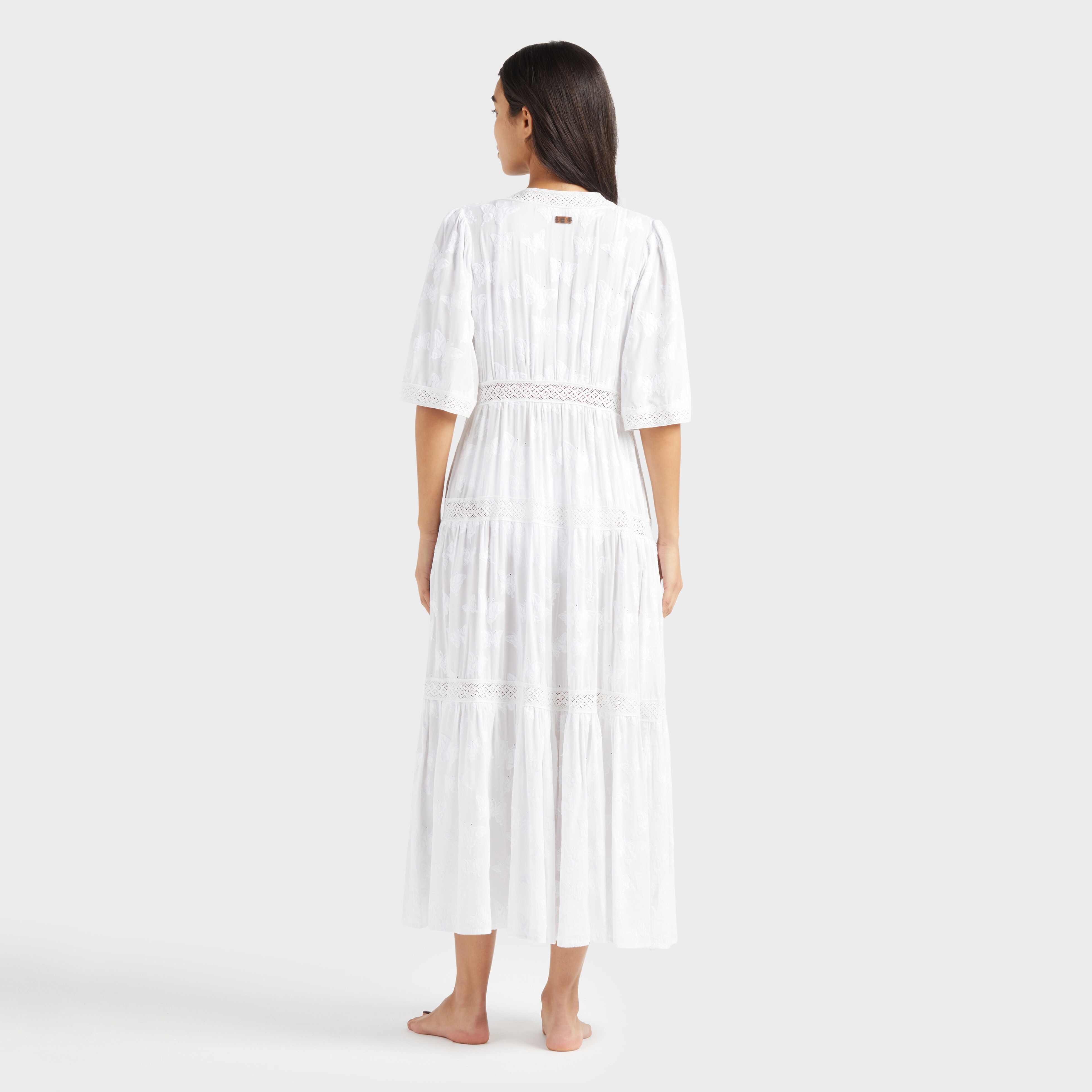 Women Viscose Dress Disco Butterflies - 4