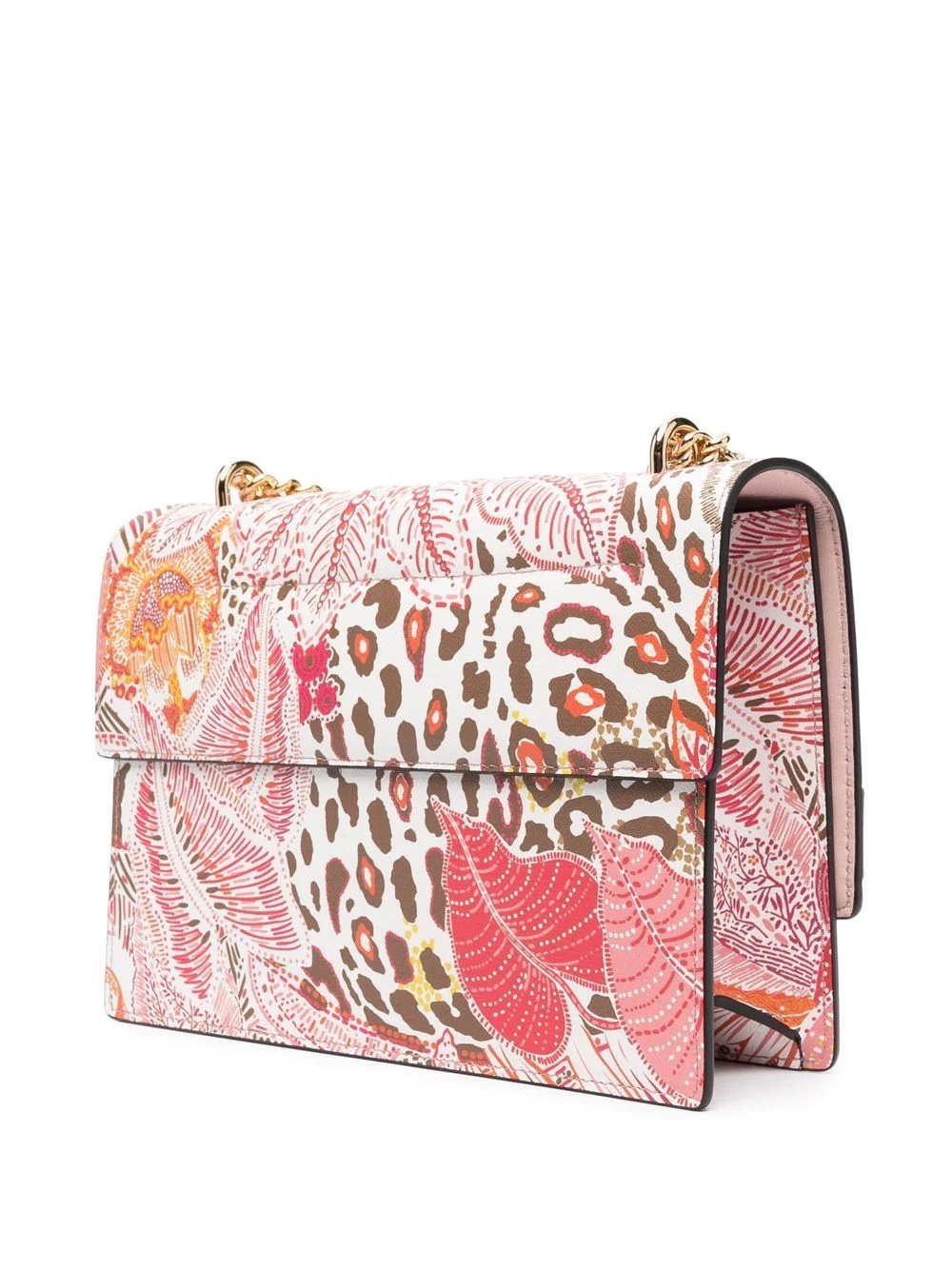 Vara floral-print leather satchel bag - 3