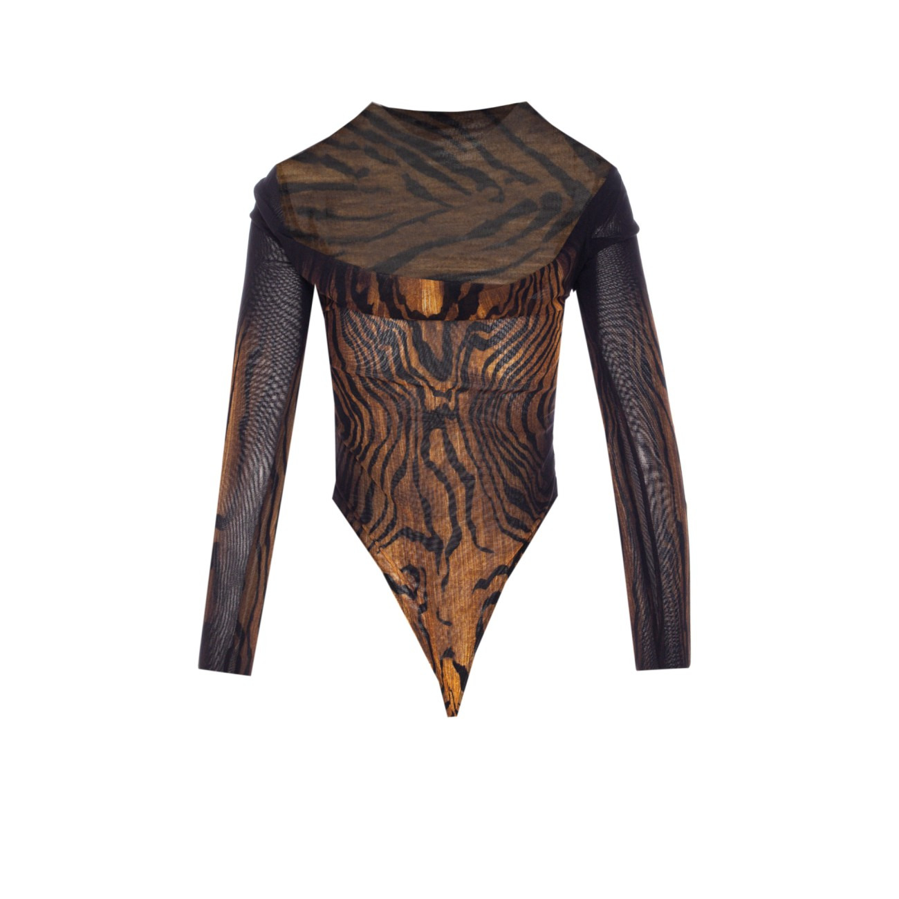 Jean Paul Gaultier Women The Wood Print Longsleeves Body Top - 2