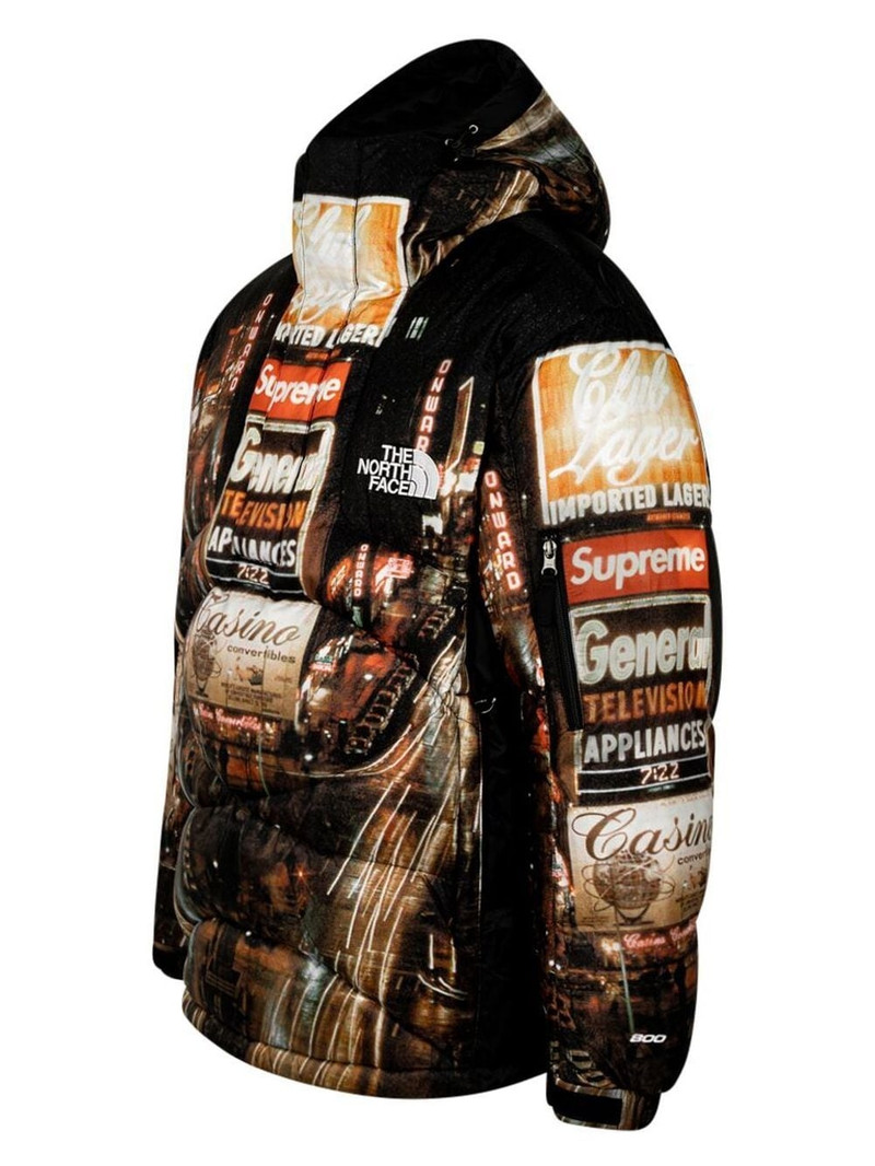 Supreme x The North Face 800-fill half zip hoodie outlook
