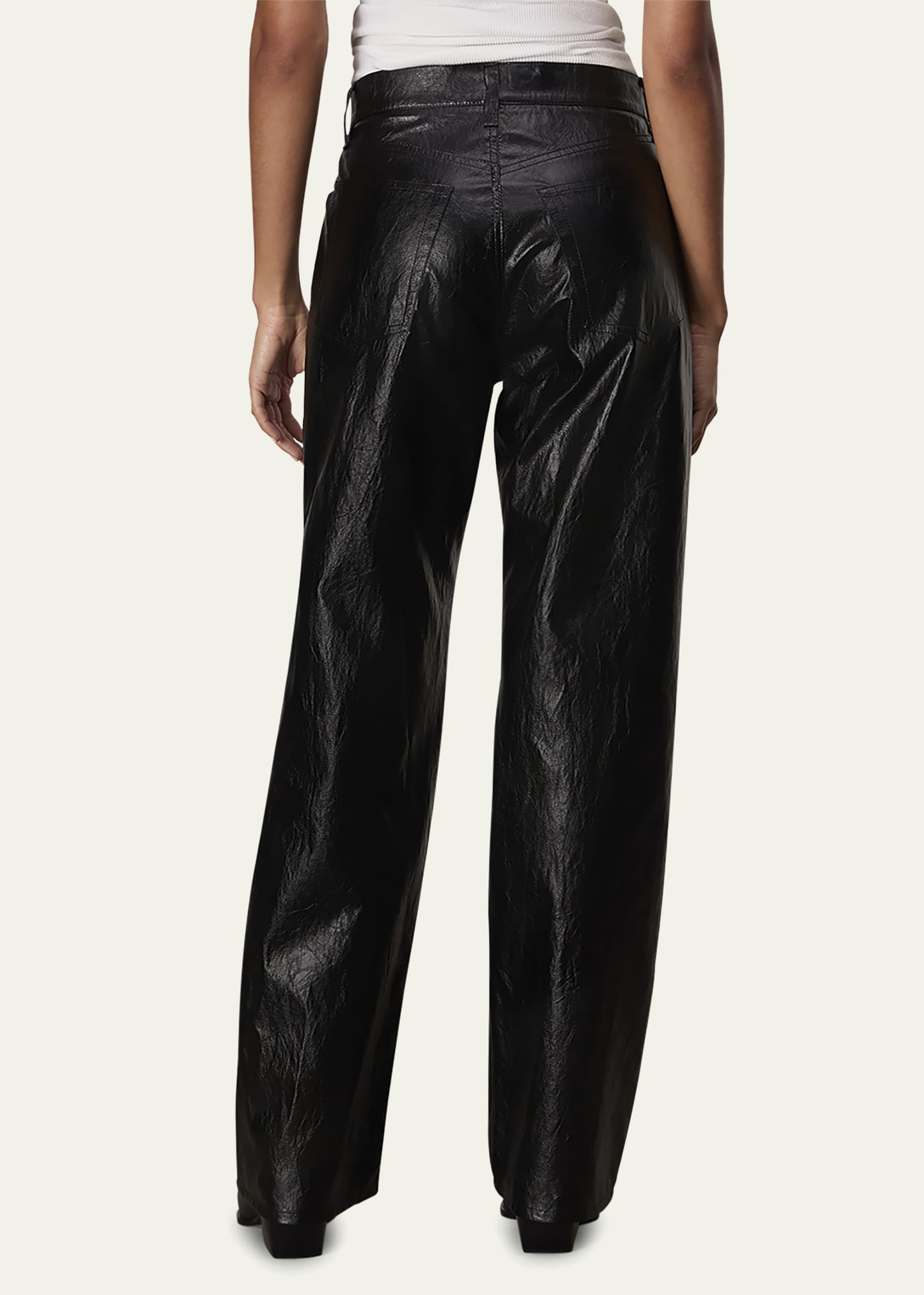 Shea Straight Faux Leather Pants - 3