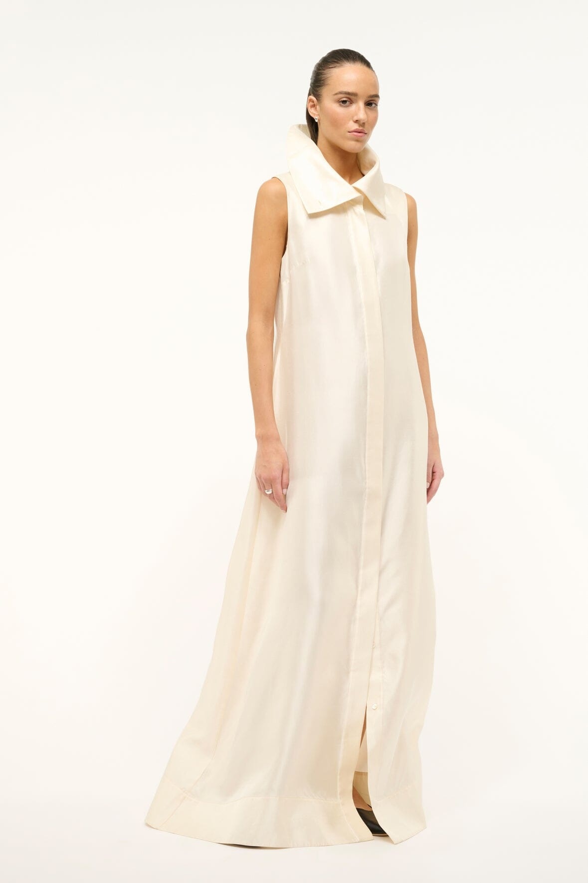 STAUD STAUD VINNY DRESS IVORY | REVERSIBLE