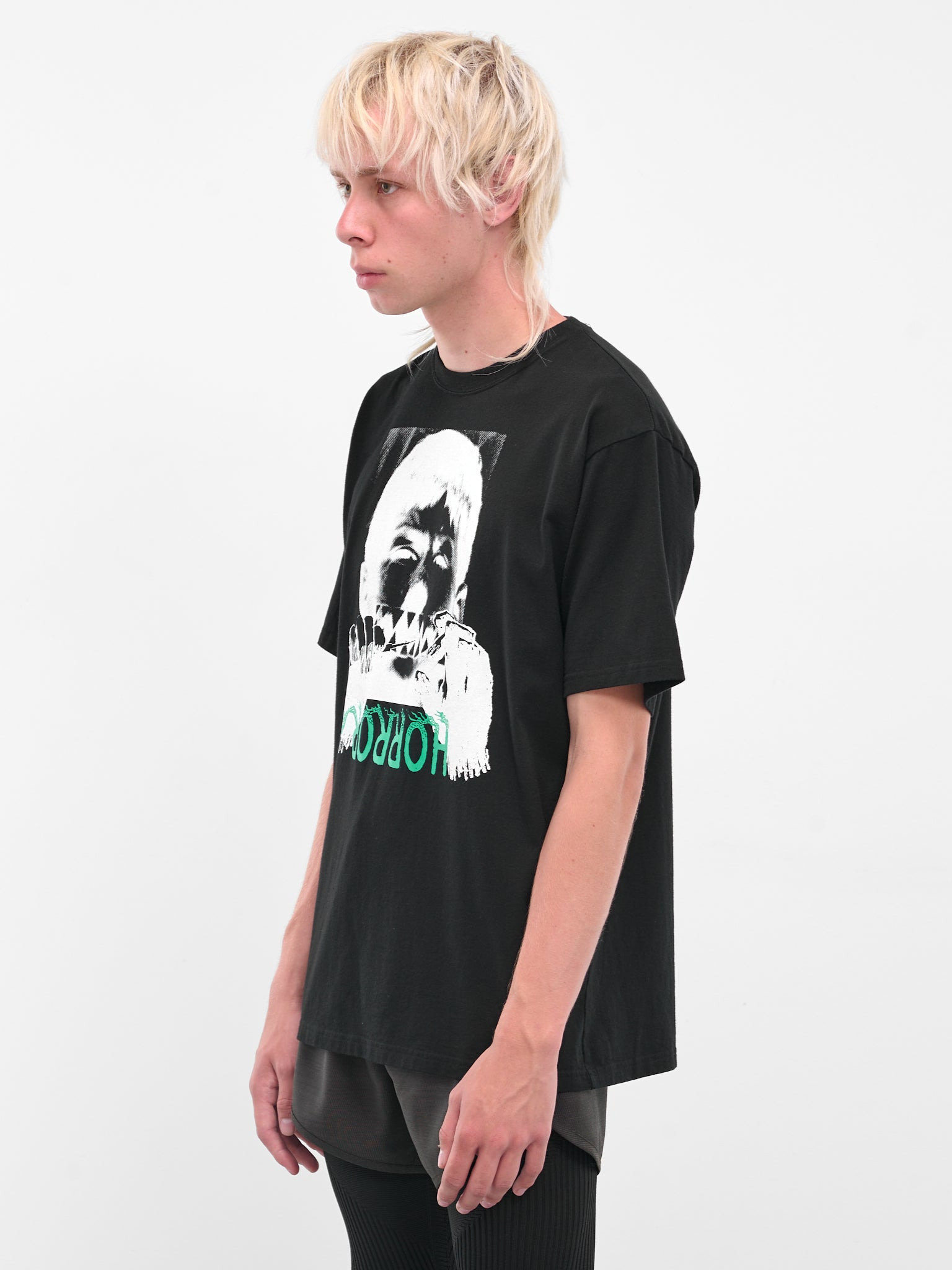 Black Horror Graphic Print Tee - 2