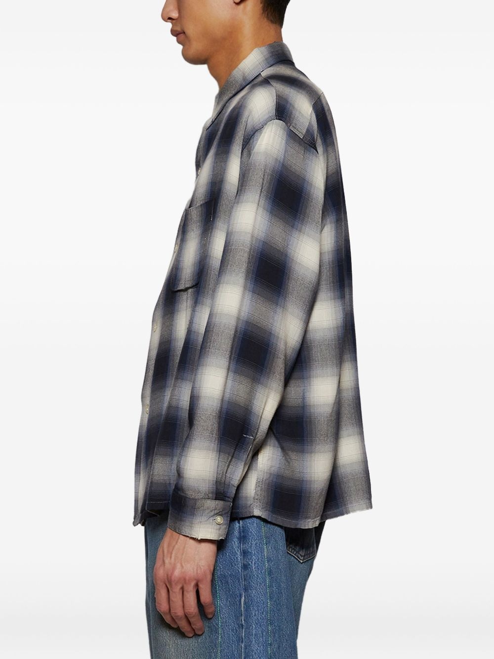 check-print shirt - 4