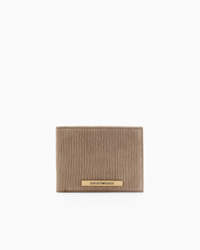 EMBOSSED SUEDE BIFOLD WALLET 1