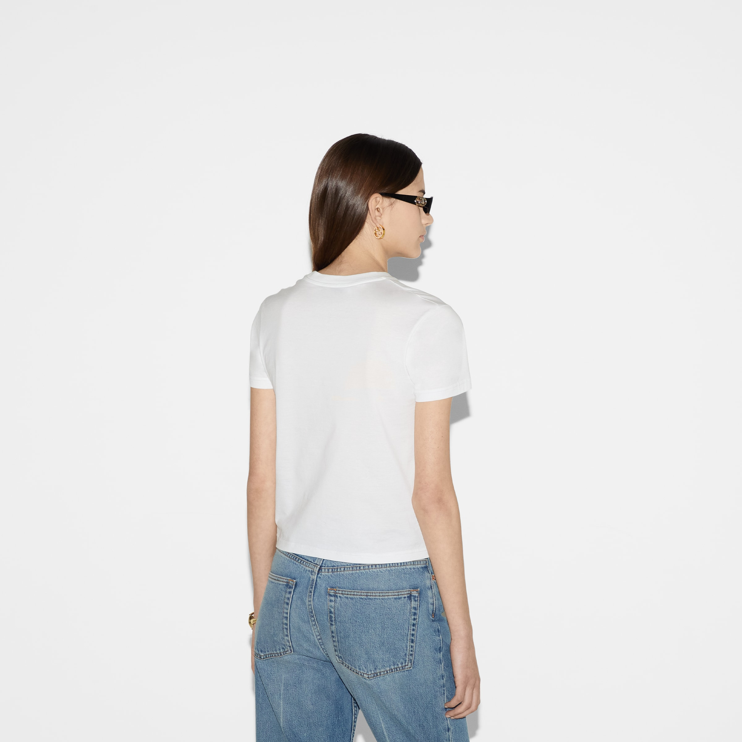 Cotton jersey T-shirt with embroidery - 4