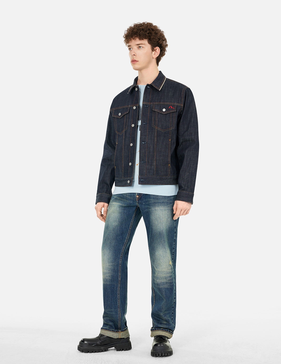 Classic Regular Fit Raw Denim Jacket - 3