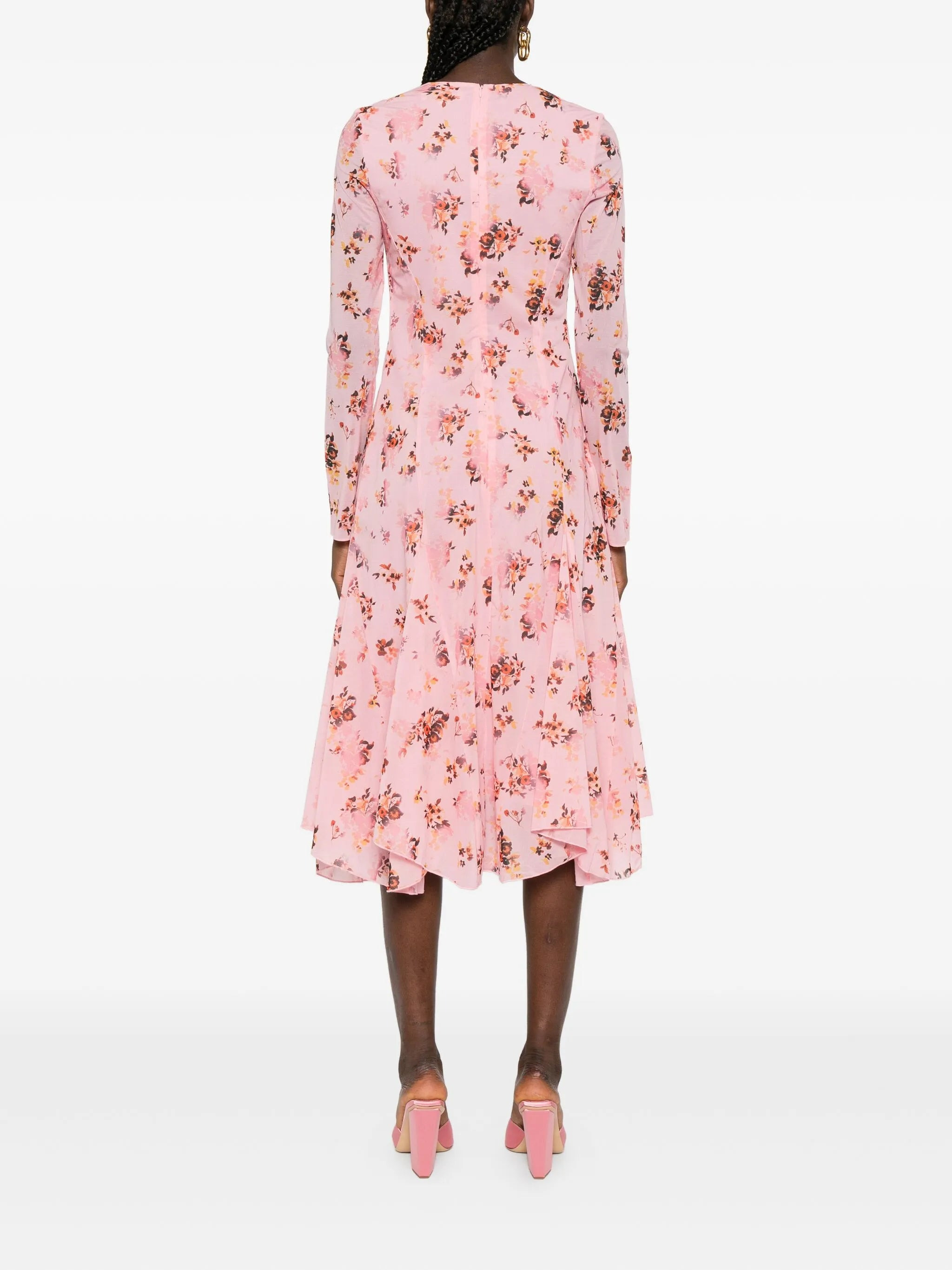 Stine Goya Floral-print Long-sleeve Midi Dress - 5