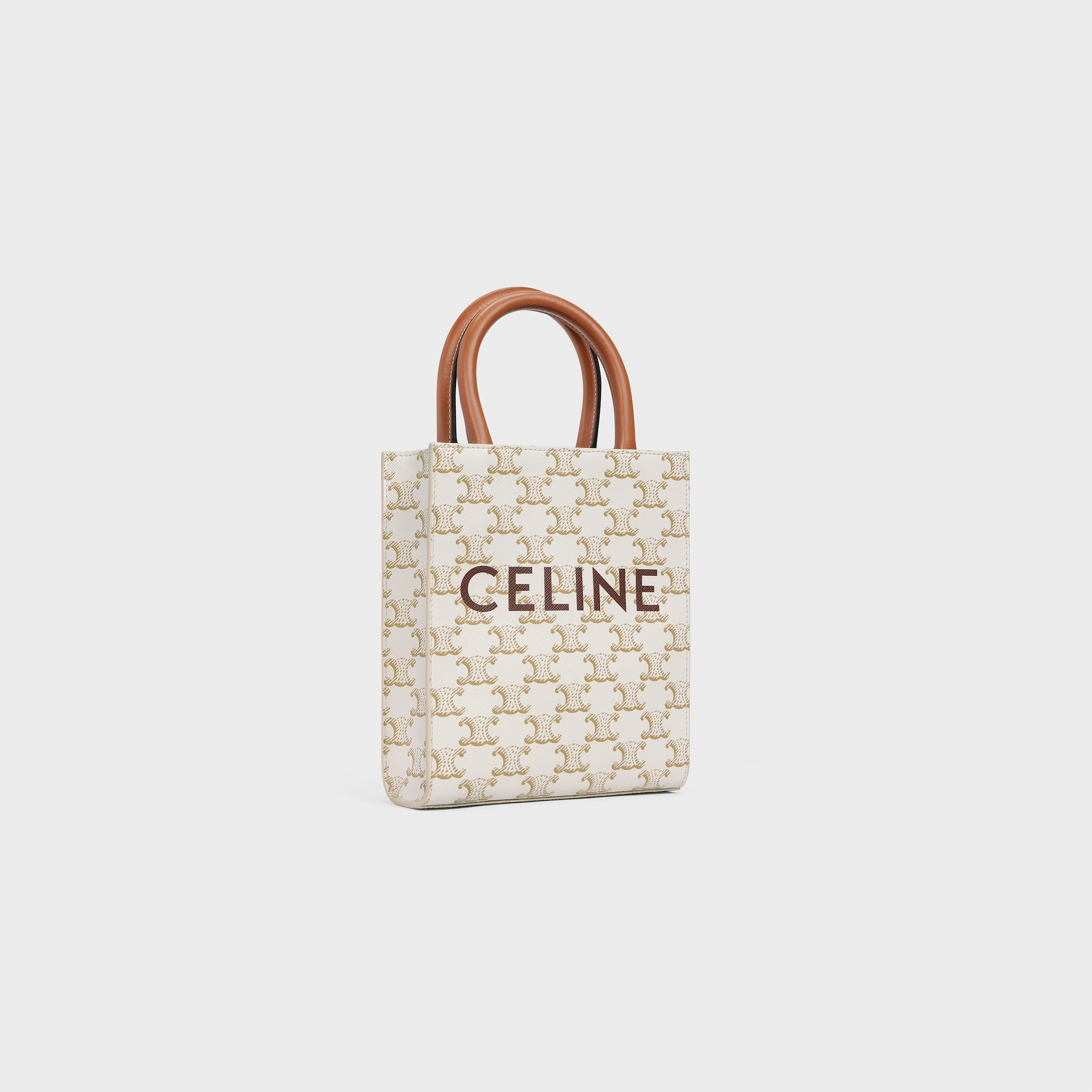 Mini Vertical Cabas in Triomphe Canvas and calfskin with Celine print - 2