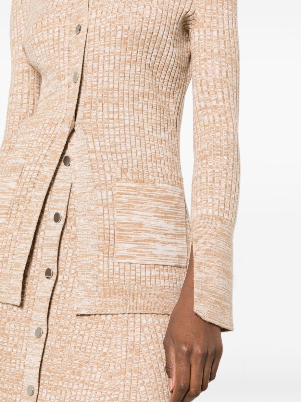 mÃ©lange-effect button-up cardigan - 5