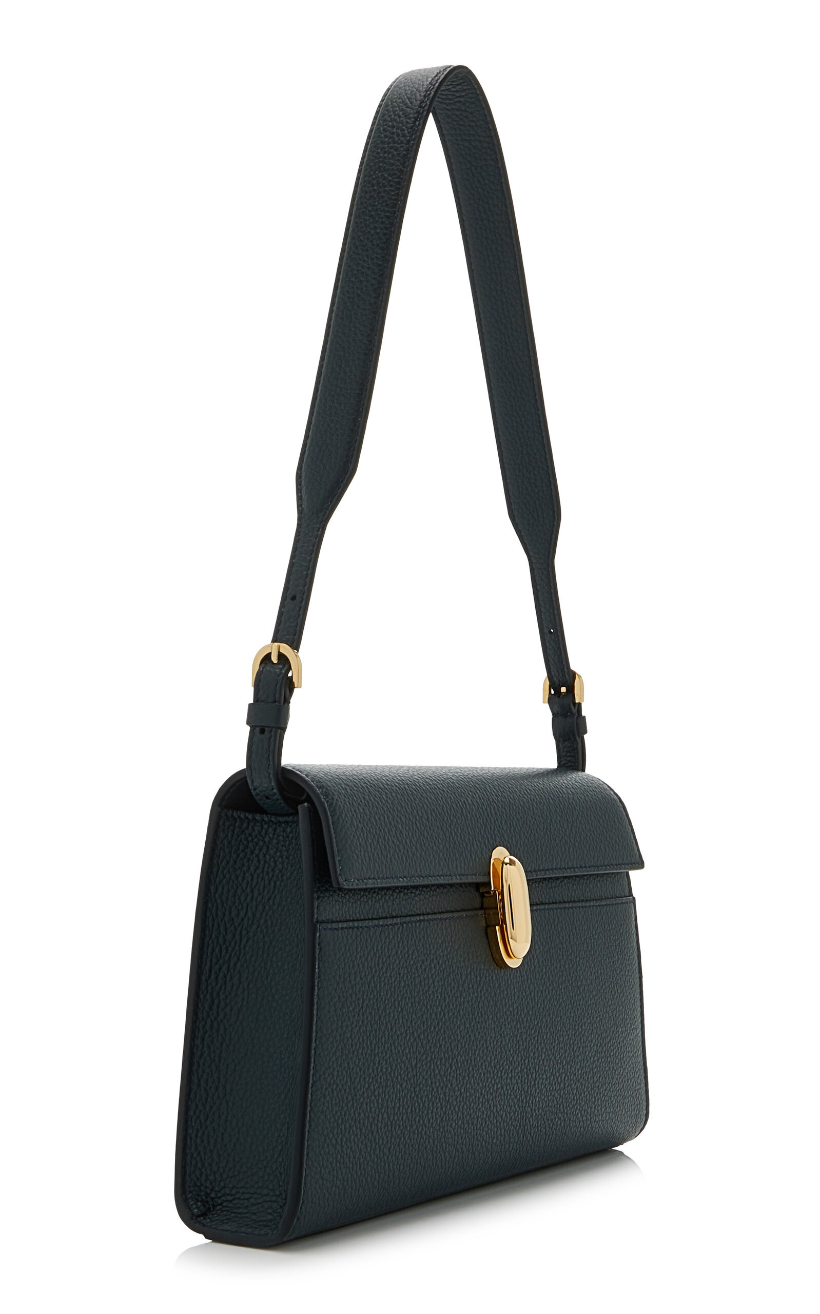 The Symmetry Leather Shoulder Bag navy - 3