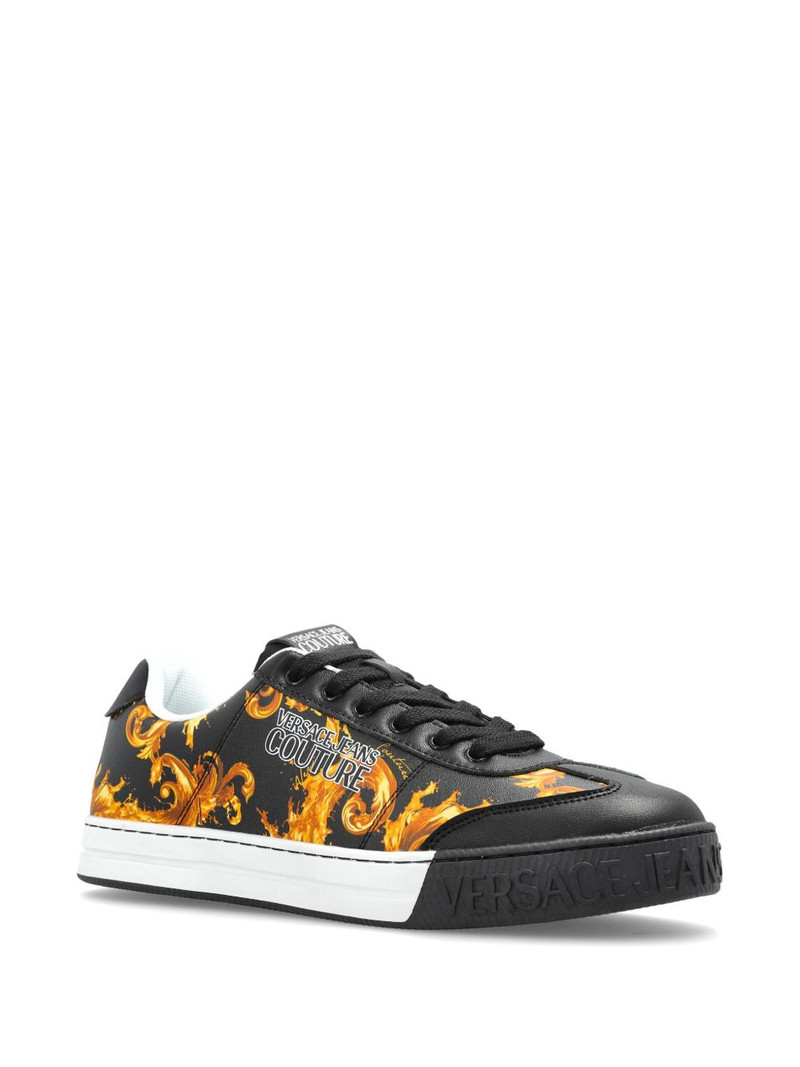 VERSACE JEANS COUTURE Barocco-print sneakers outlook