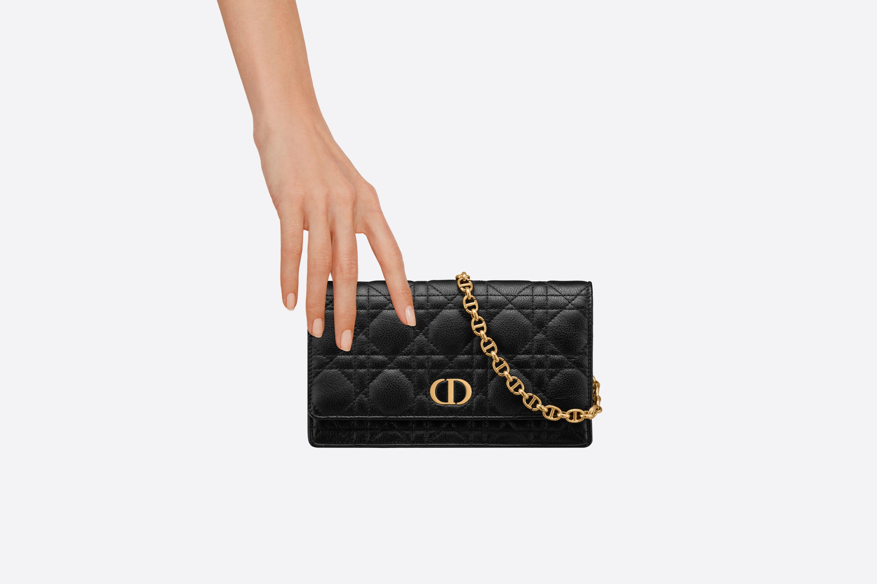 Dior Caro Belt Pouch with Chain - 7