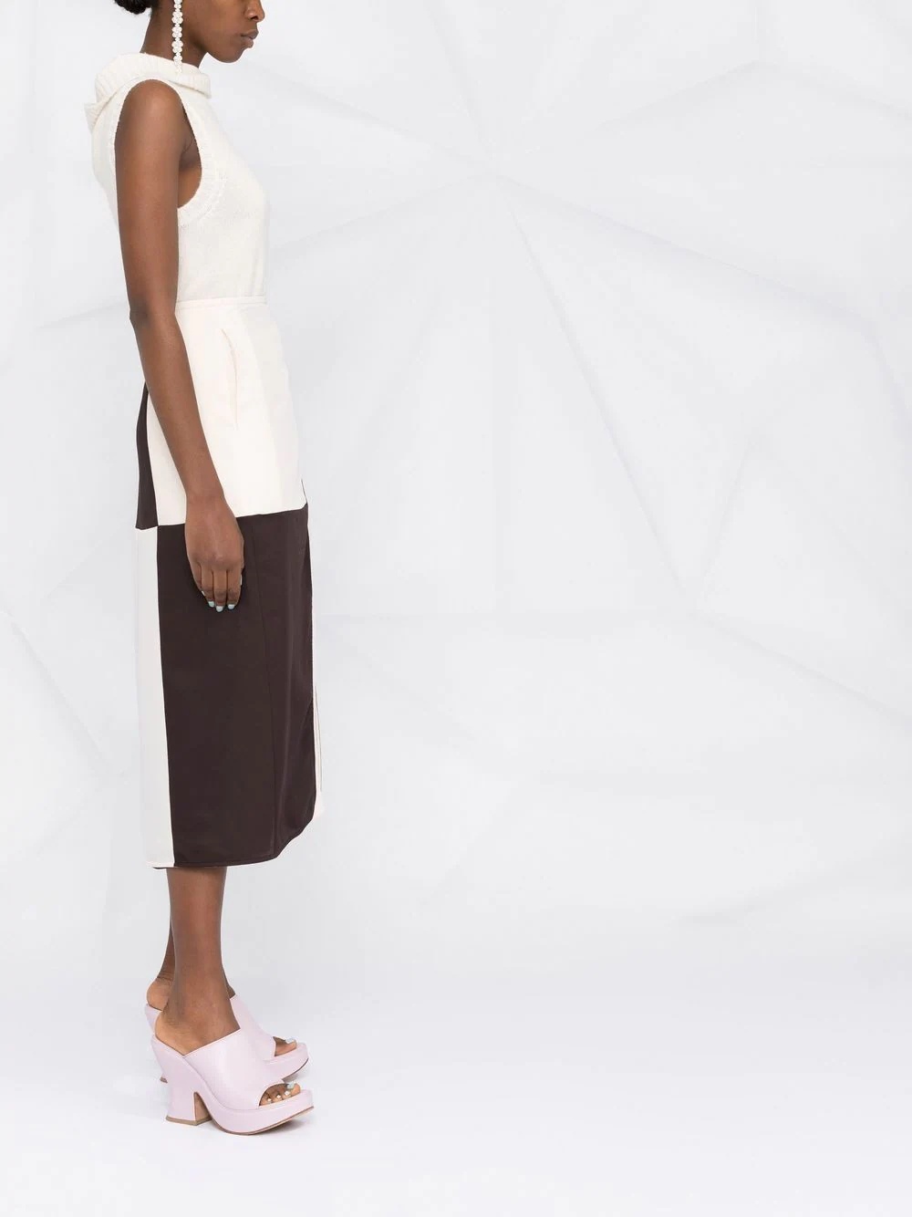colour-block midi skirt - 6